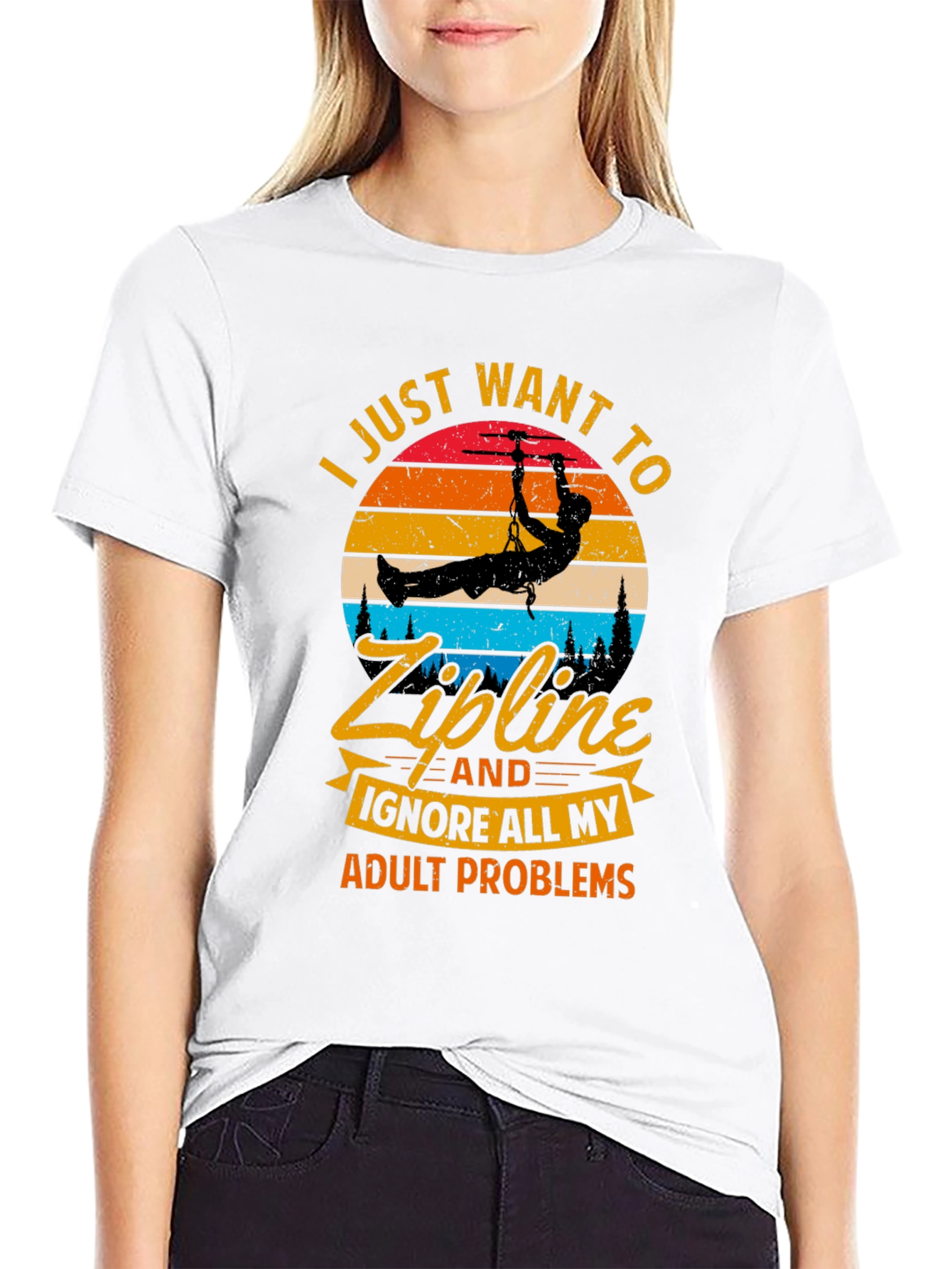Zipline Adult Problems T-Shirt