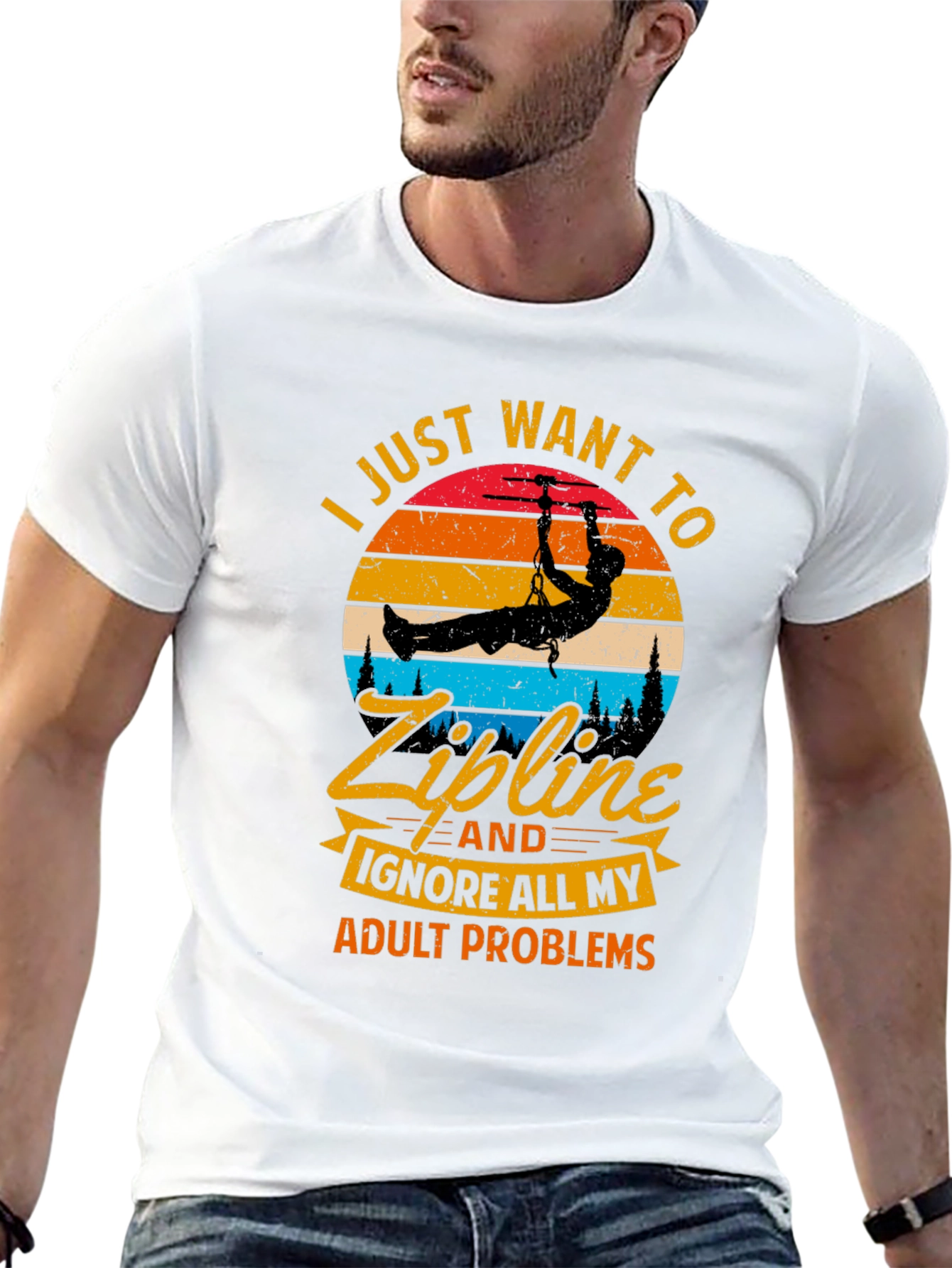 Zipline Adult Problems T-Shirt