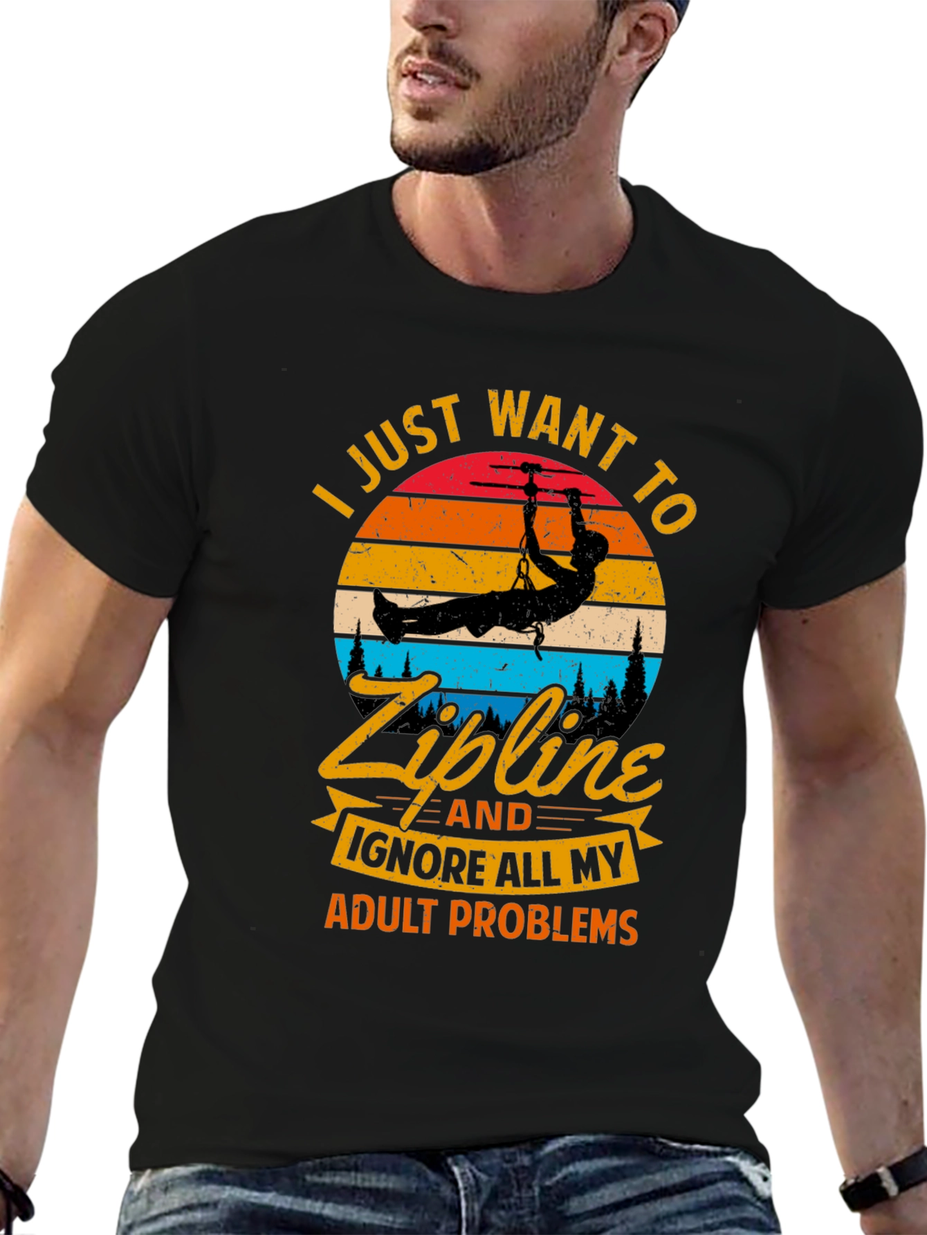 Zipline Adult Problems T-Shirt