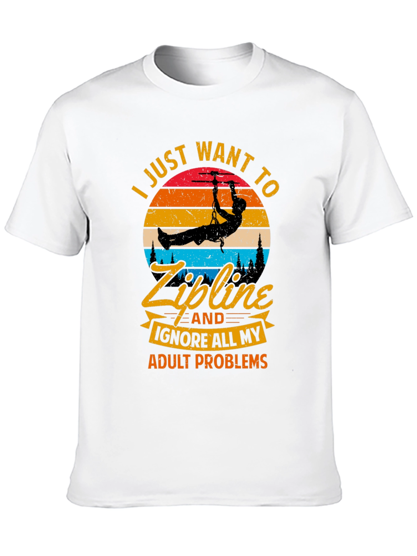 Zipline Adult Problems T-Shirt