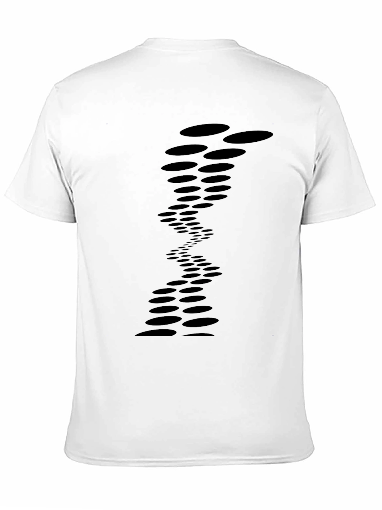 Mens Black Tee with Abstract Circle Design