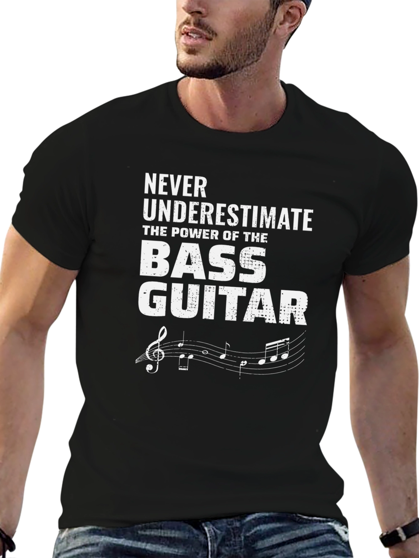 Bass Guitar Power T-Shirt - Musician Tee