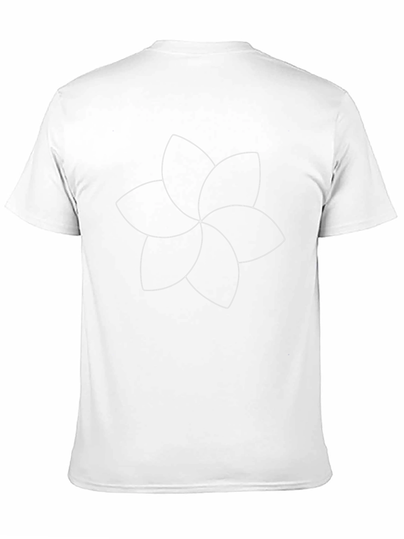 Minimalist Flower Graphic Black T-Shirt