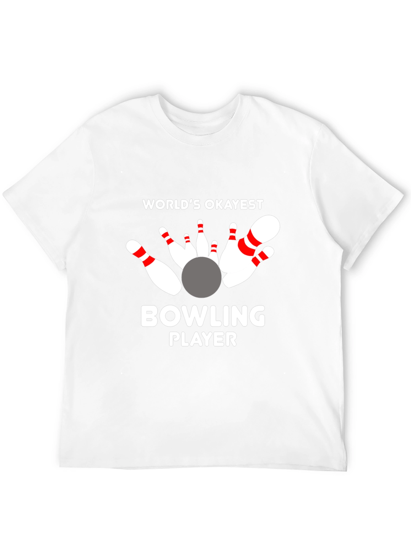 Worlds Okayest Bowling Player Graphic T-Shirt
