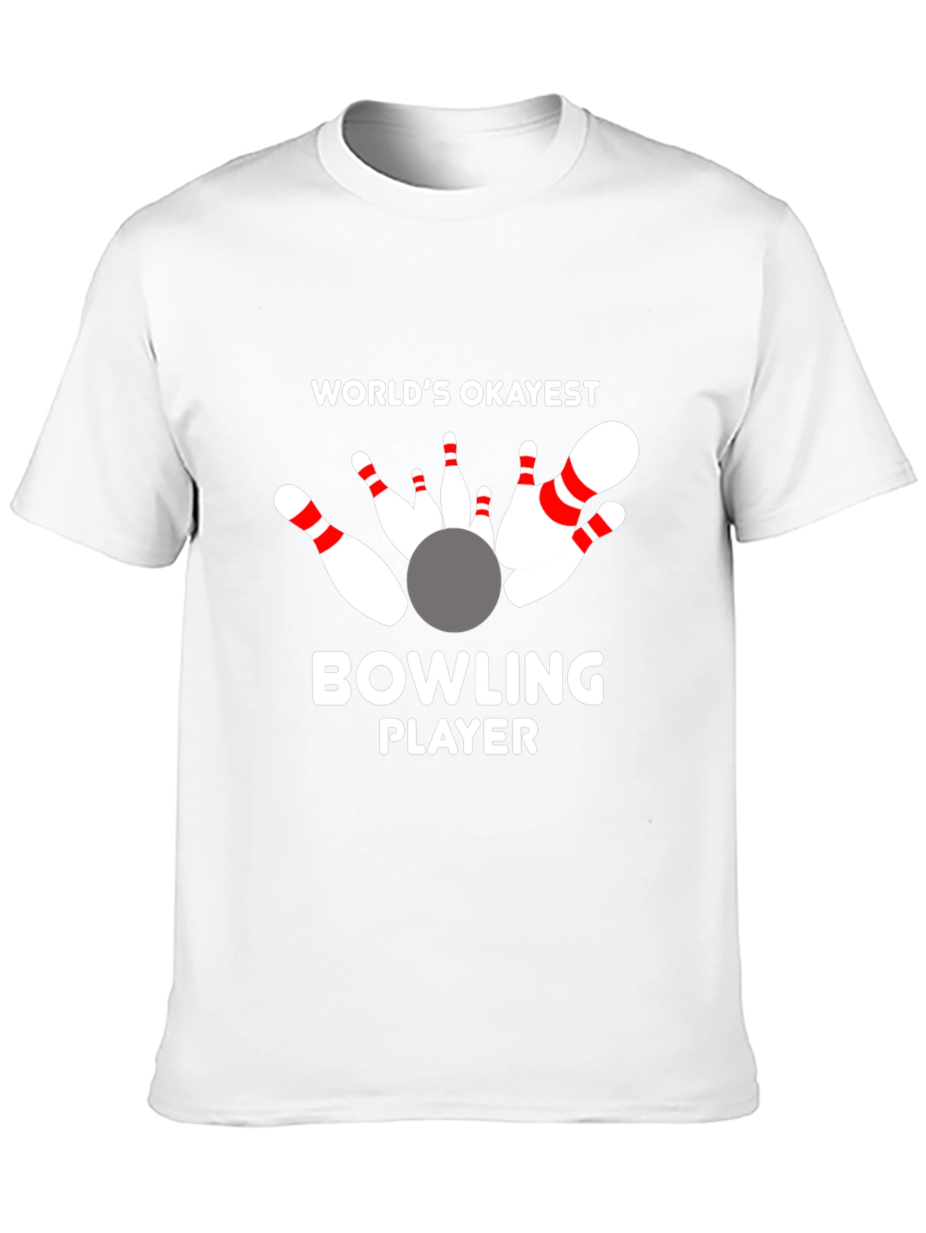 Worlds Okayest Bowling Player Graphic T-Shirt