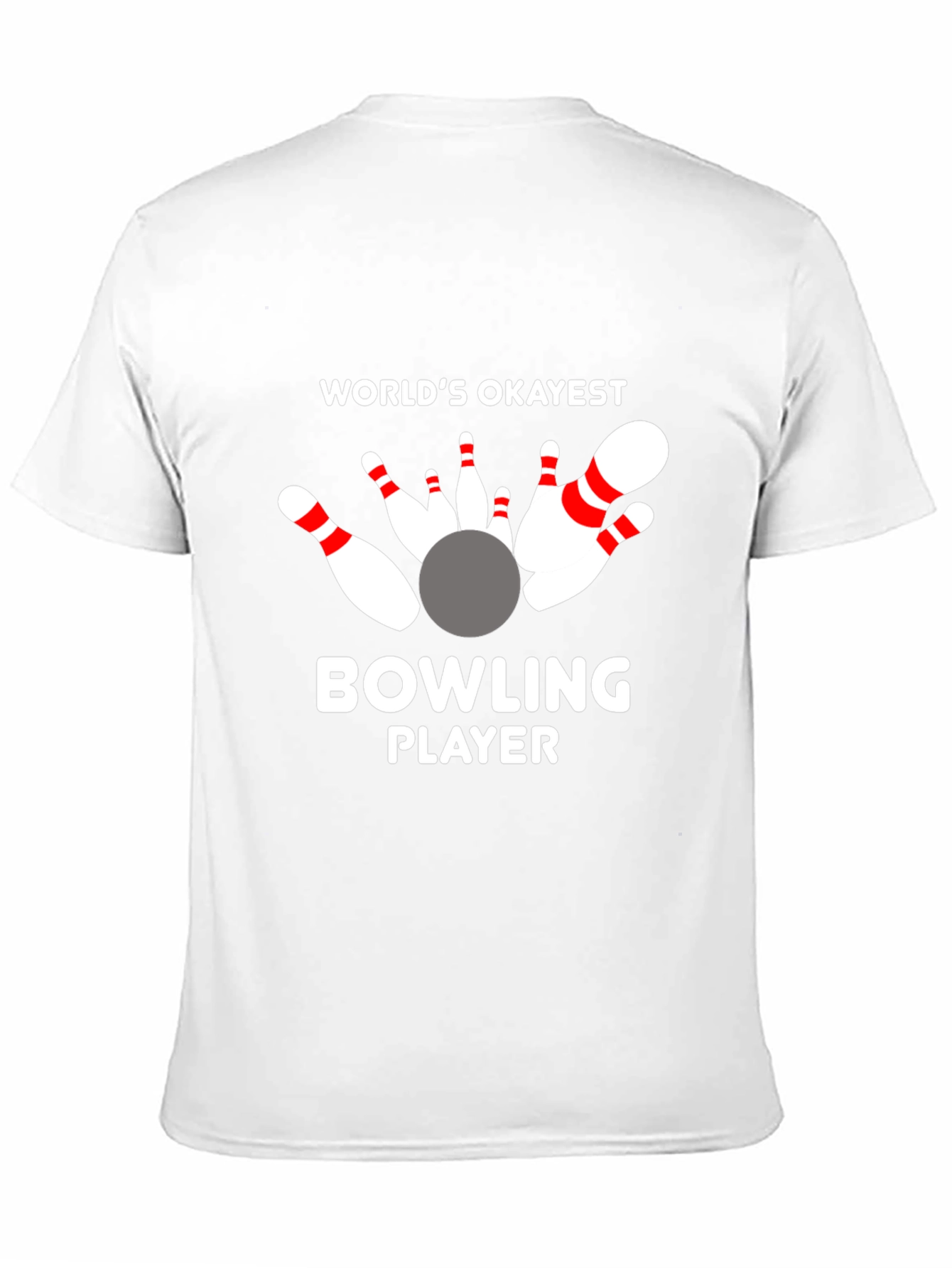 Worlds Okayest Bowling Player Graphic T-Shirt