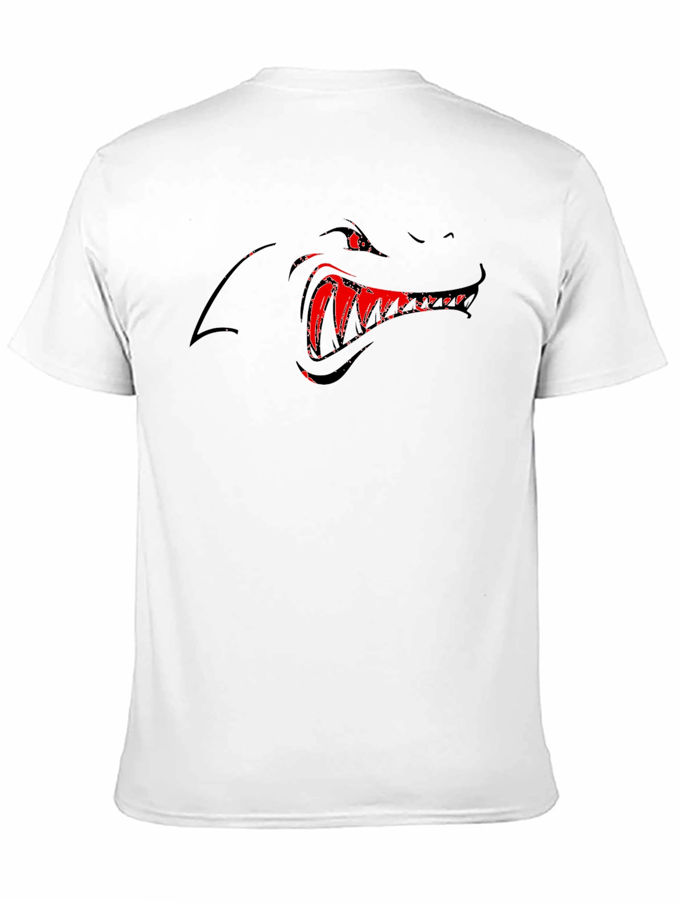 Mens Black Graphic Tee - Monster Mouth Design