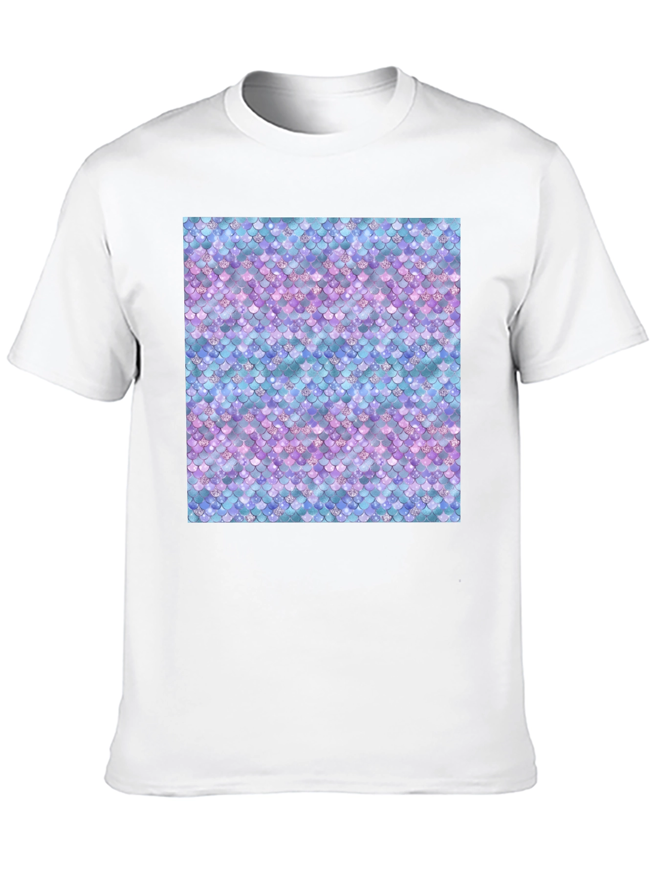 Mermaid Scale Print Black Tee
