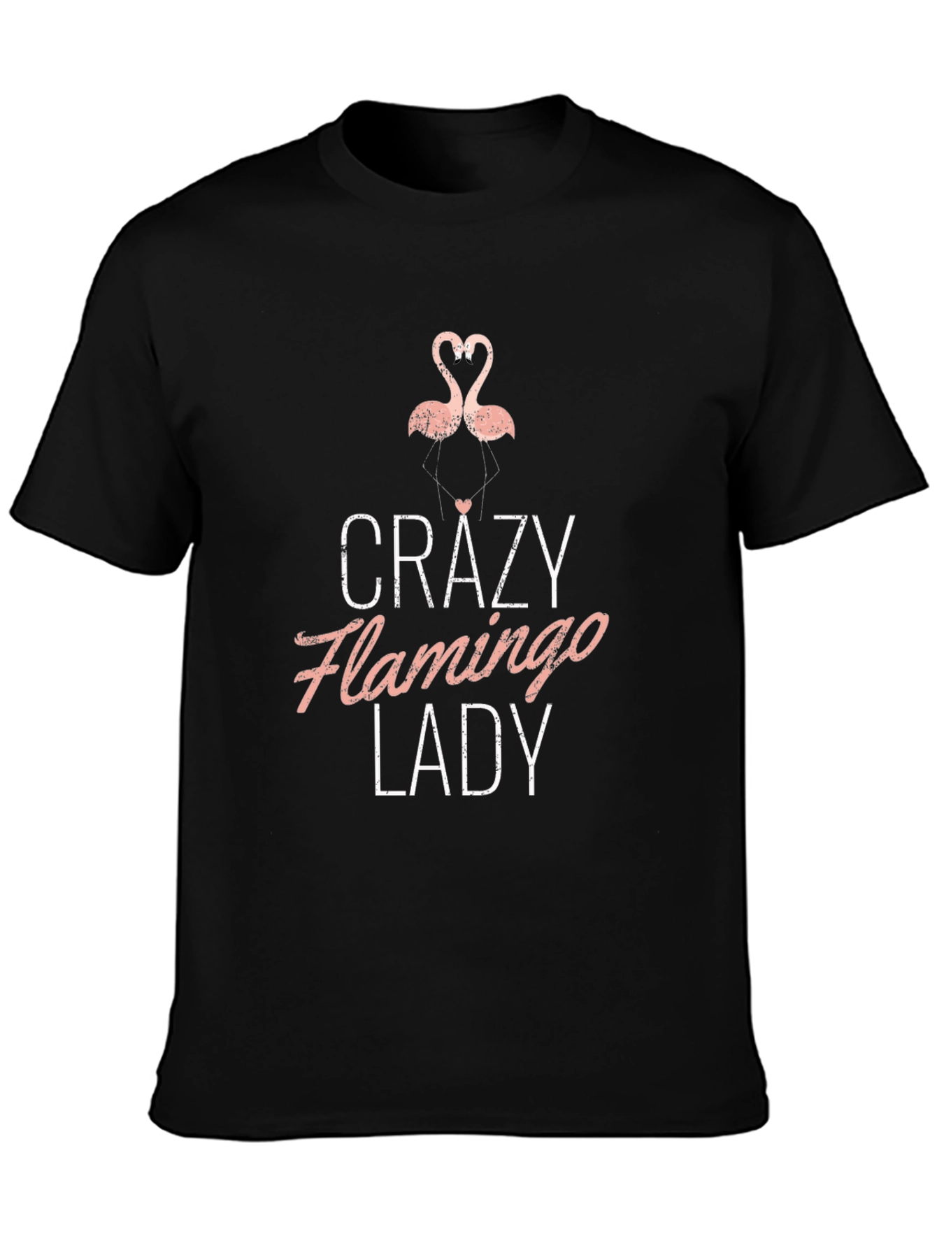 Crazy Flamingo Lady T-Shirt - Novelty Graphic Tee
