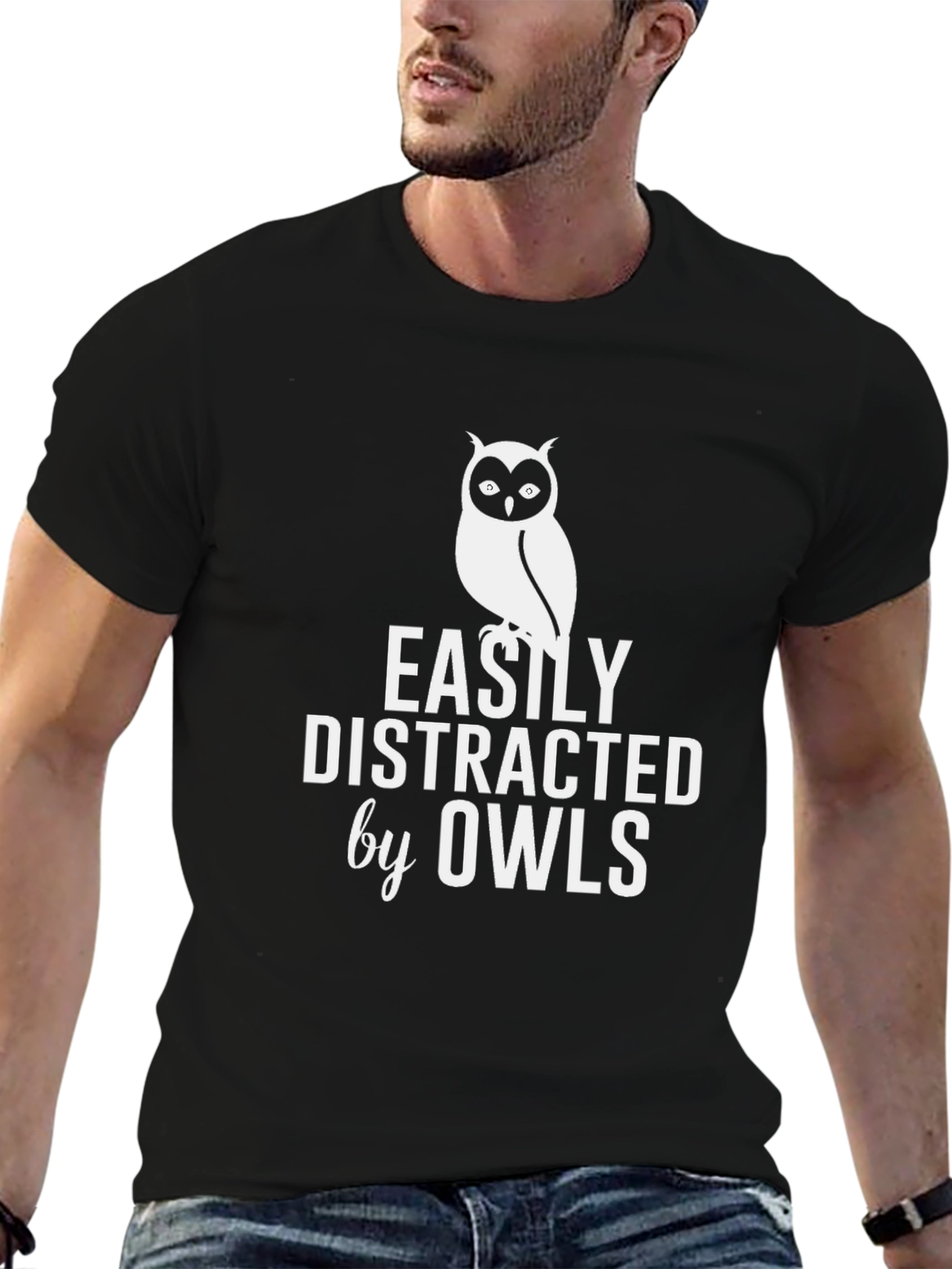 Easily Distracted by Owls Graphic Tee