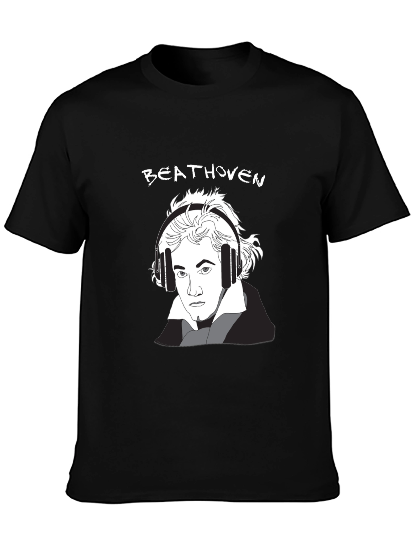 Beethoven Headphones Graphic Tee - Music Lover Shirt