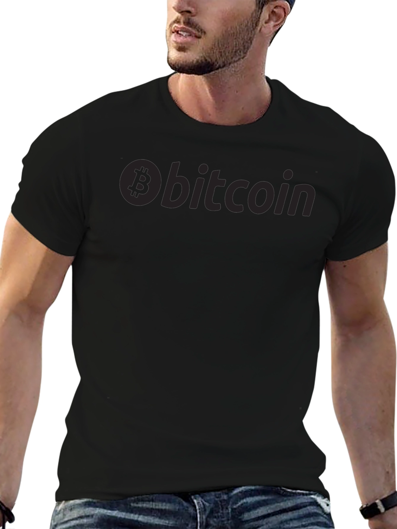 Bitcoin Crypto Graphic Tee - Mens Black T-Shirt