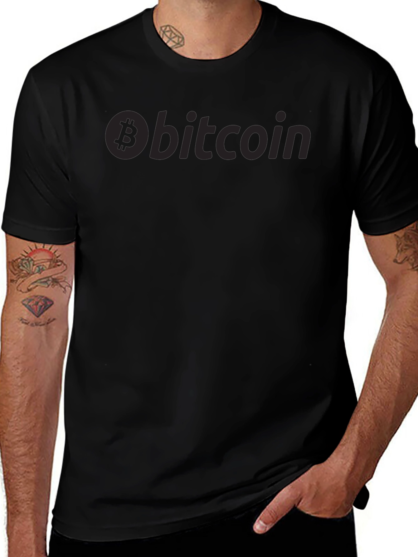 Bitcoin Crypto Graphic Tee - Mens Black T-Shirt