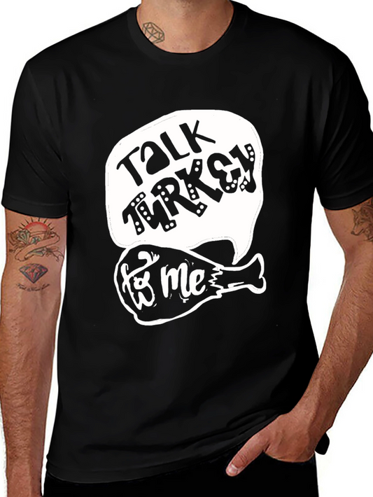 Talk Turkey To Me Black Graphic Tee