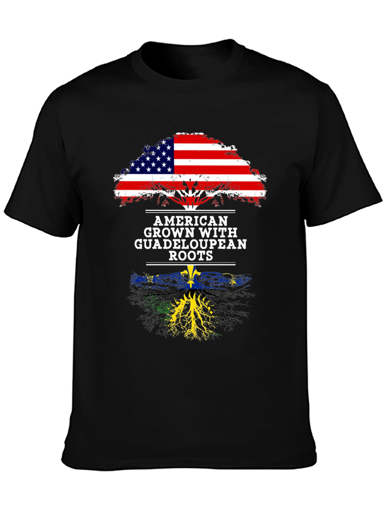American Guadeloupean Roots Graphic T-Shirt
