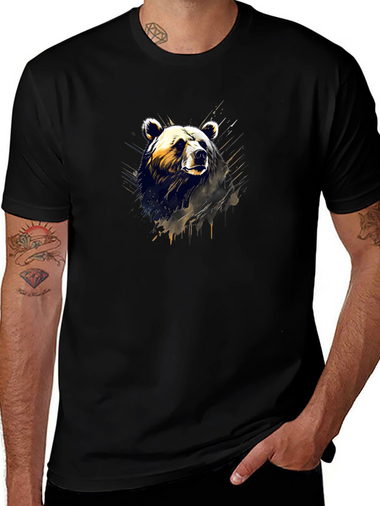 Bear Graphic Tee - Mens Black T-Shirt