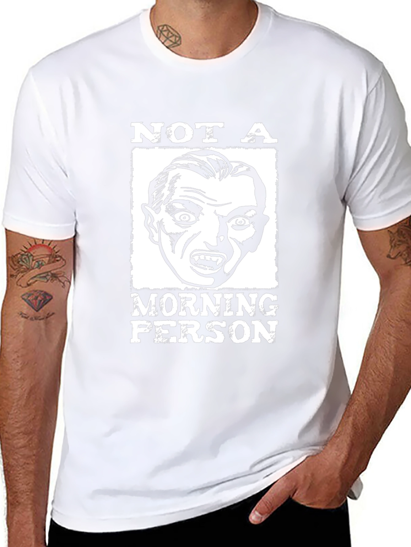 Not A Morning Person Vampire Graphic T-Shirt