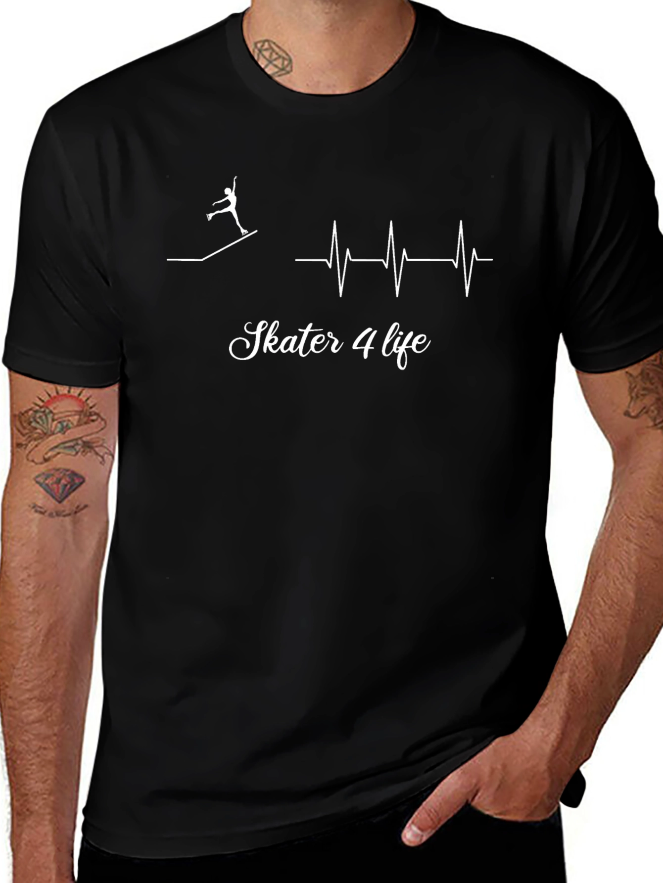 Skater 4 Life Black T-Shirt