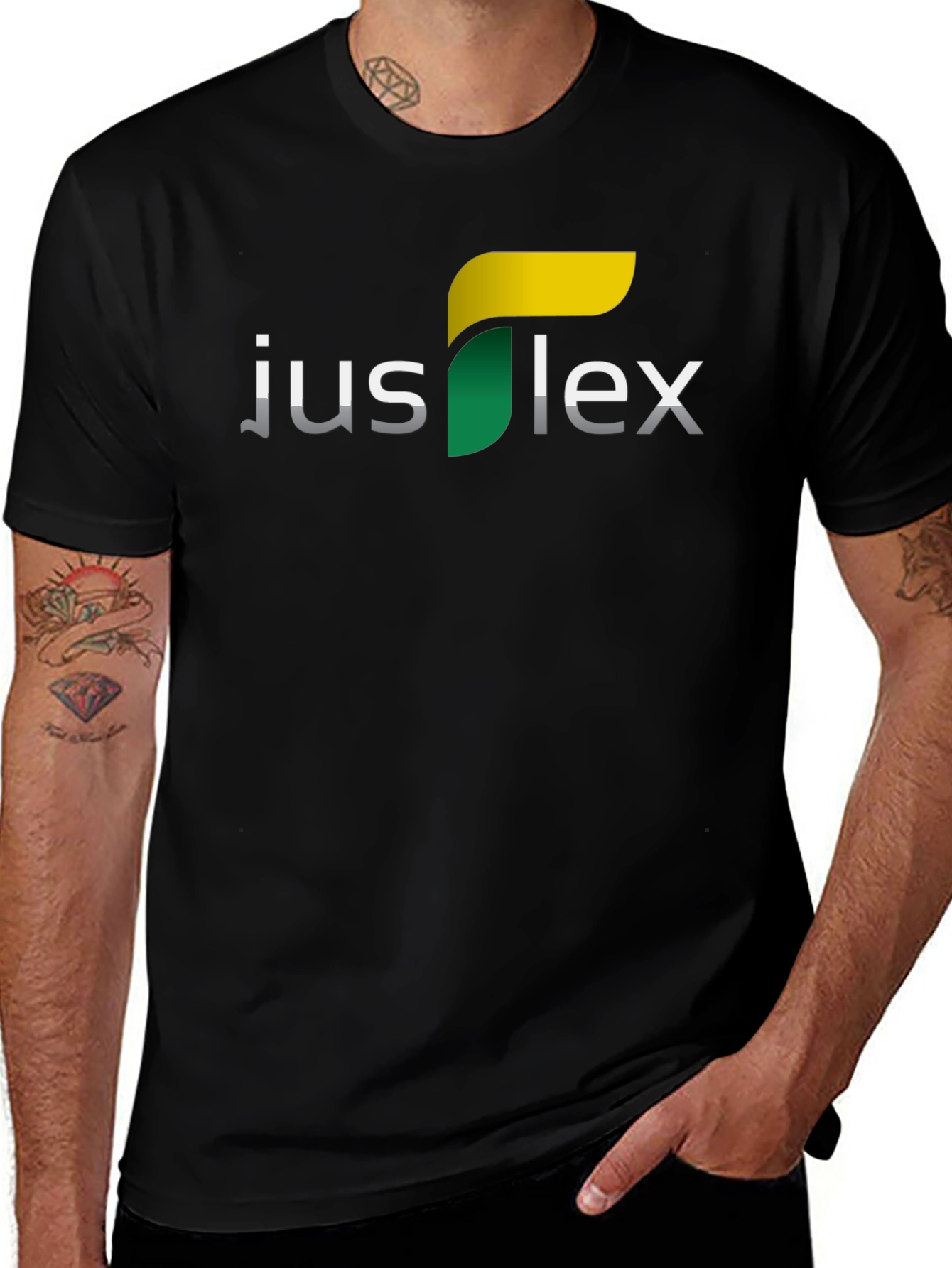 Justflex Graphic Tee - Black