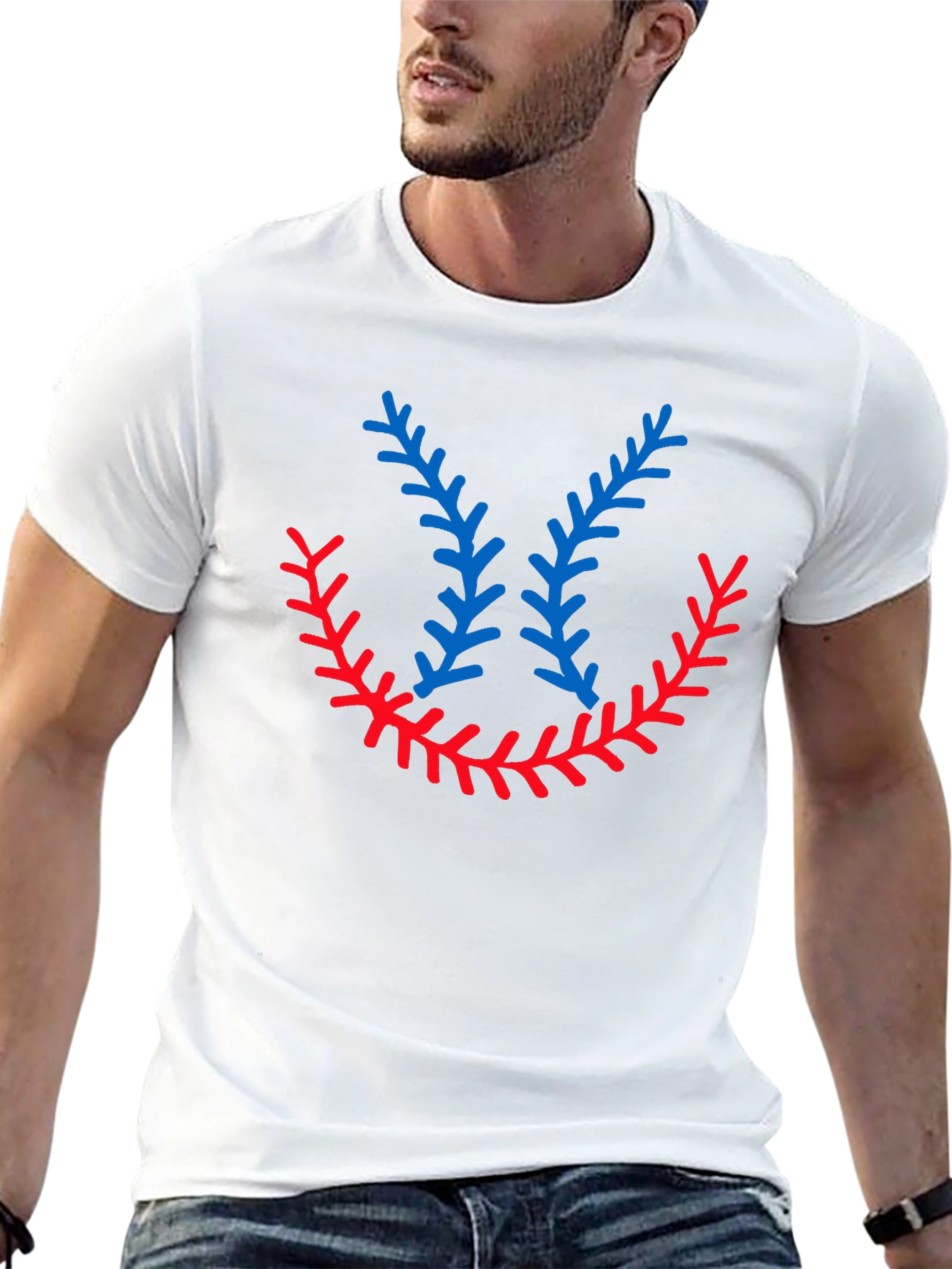 Baseball Stitching Graphic T-Shirt