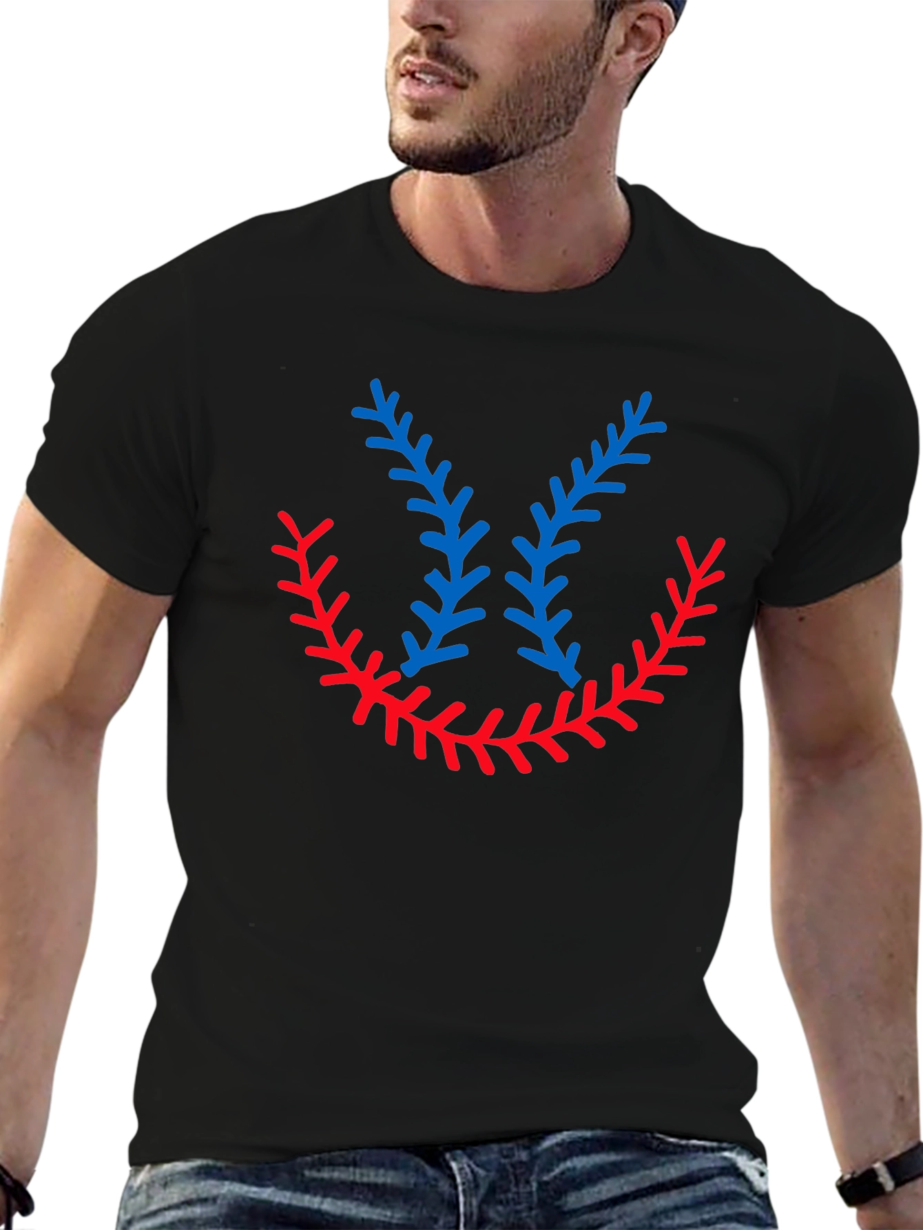 Baseball Stitching Graphic T-Shirt