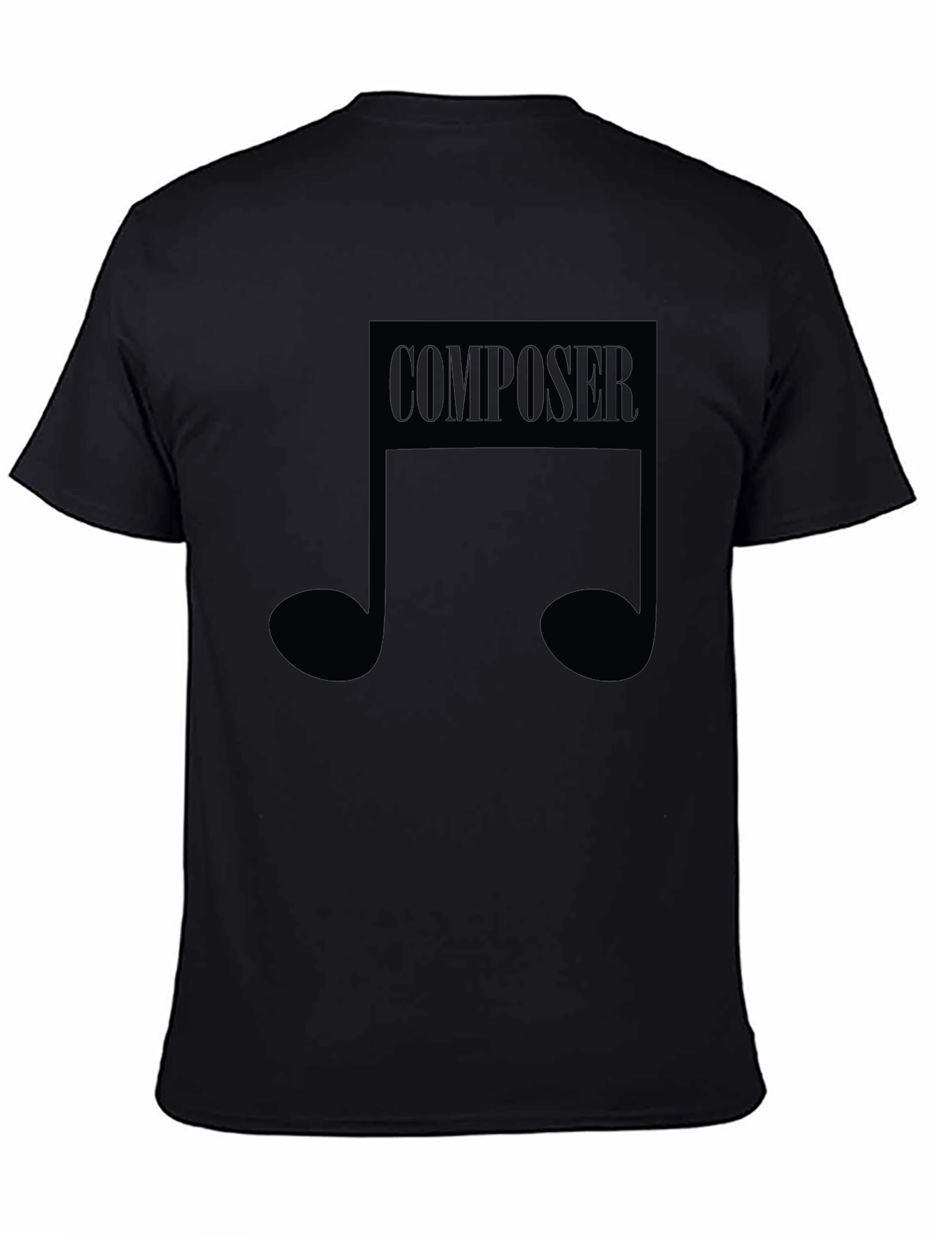 Composer Music Note Graphic Black T-Shirt