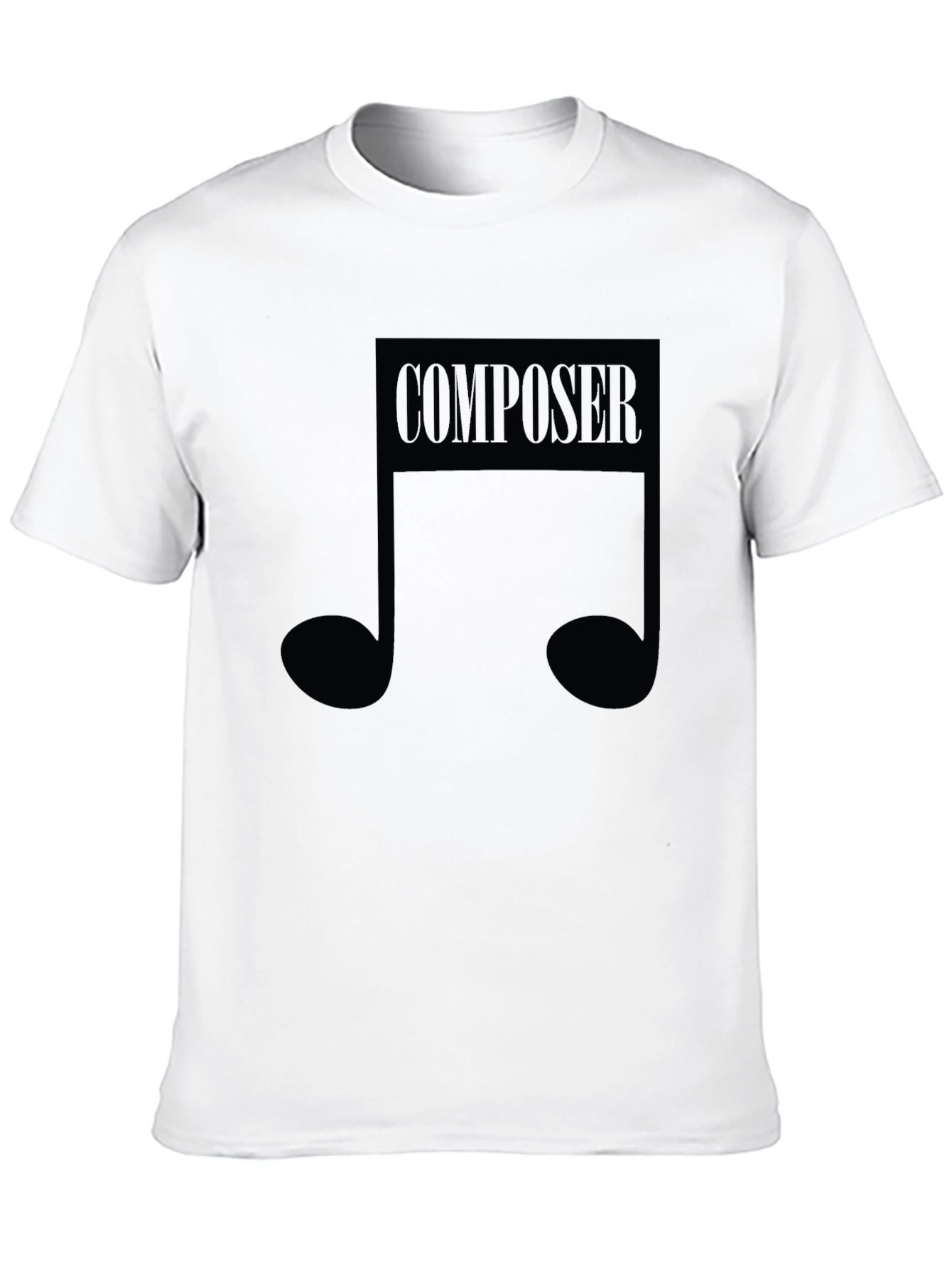 Composer Music Note Graphic Black T-Shirt
