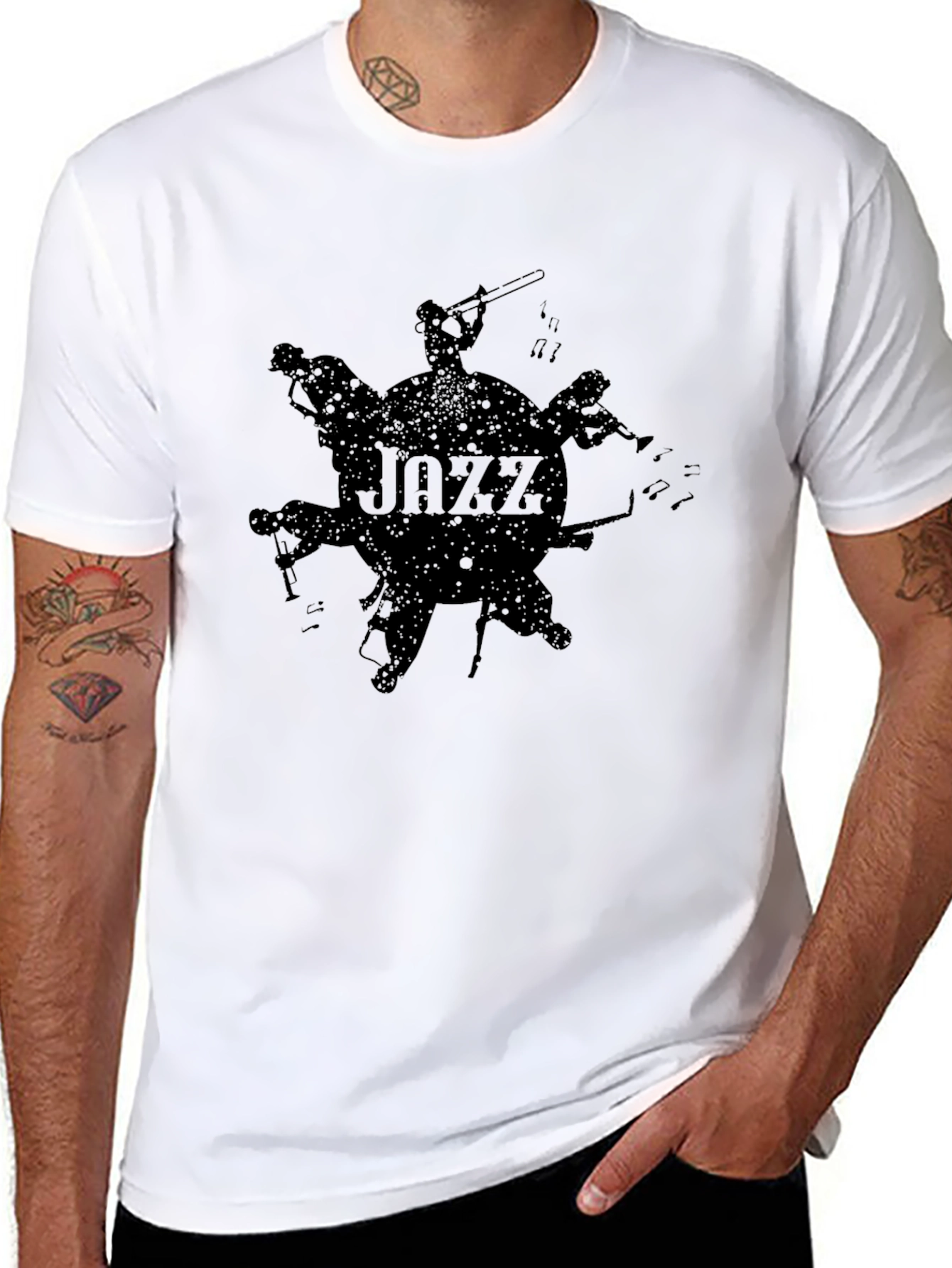 Jazz Band Graphic Print T-Shirt