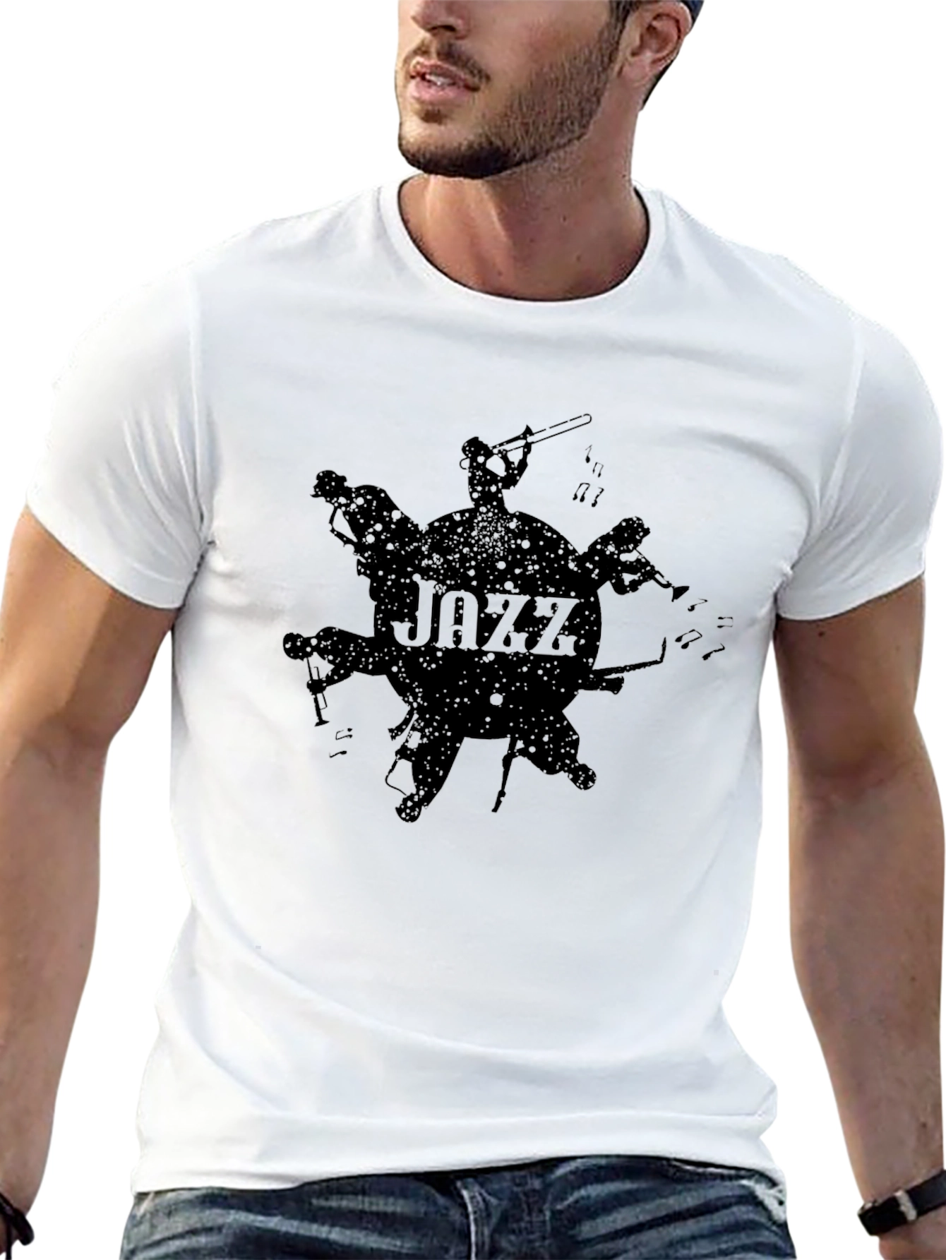 Jazz Band Graphic Print T-Shirt