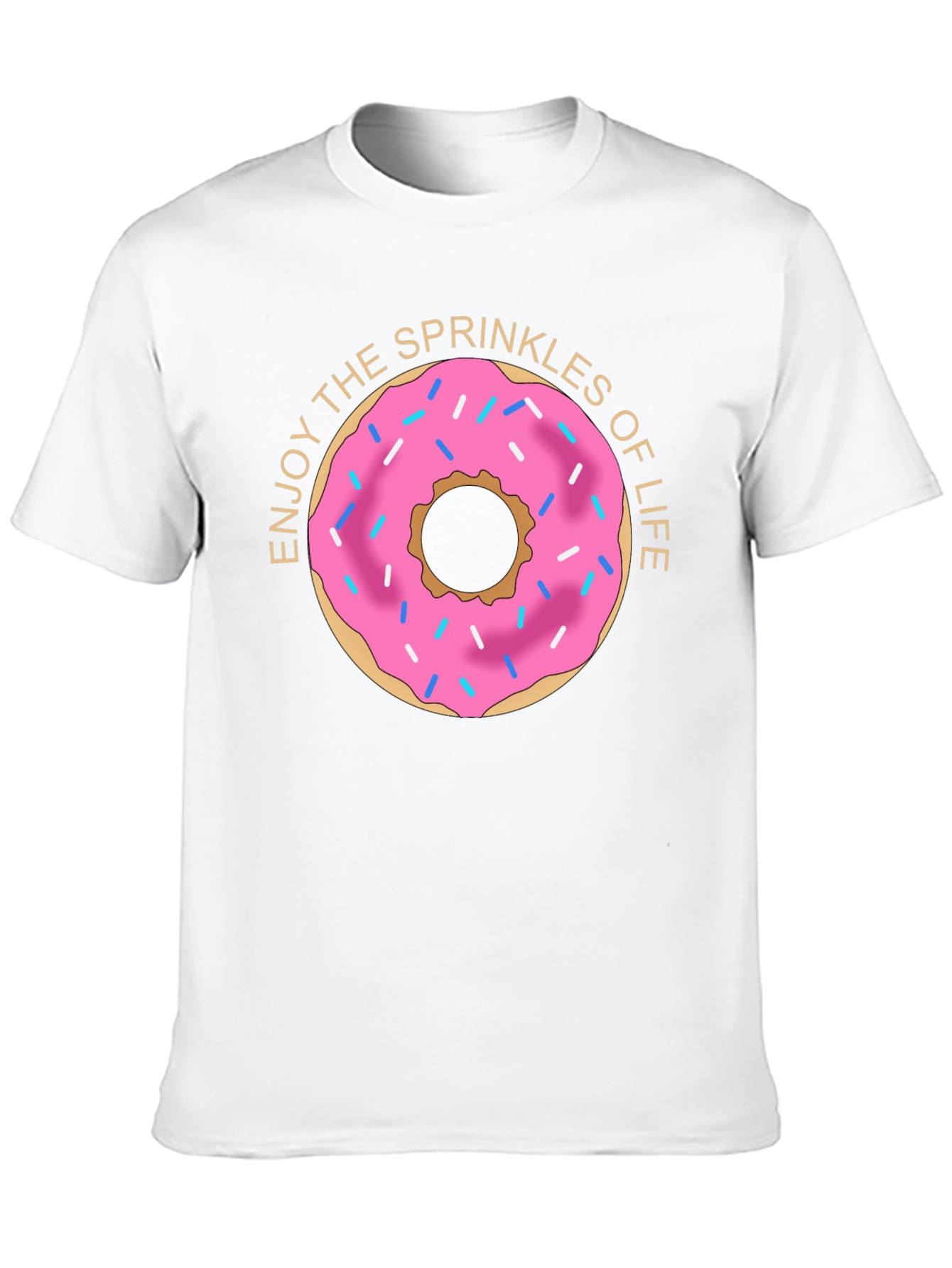 Enjoy Sprinkles Donut Graphic T-Shirt