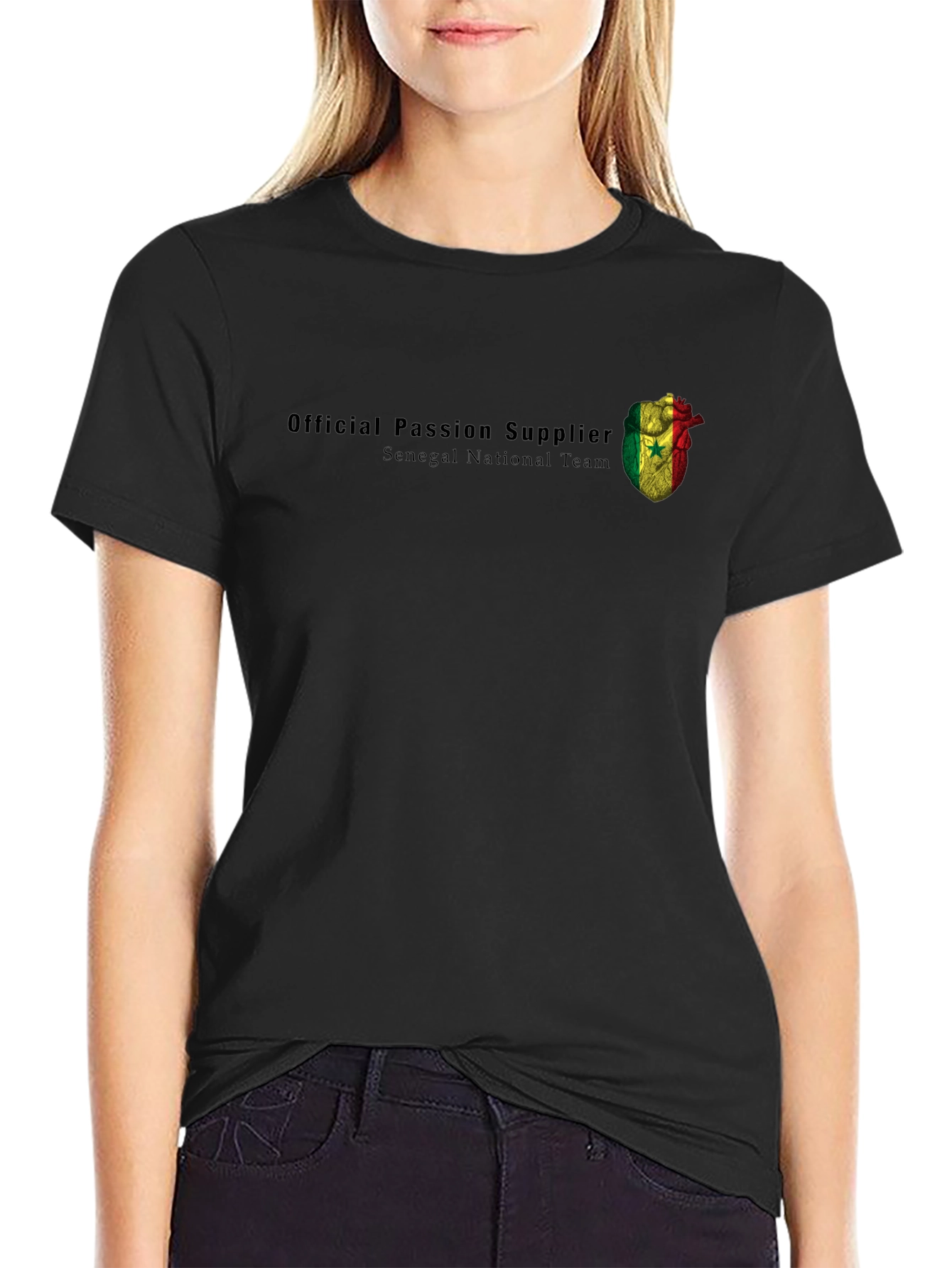 Senegal National Team Official Passion Supplier Black T-Shirt