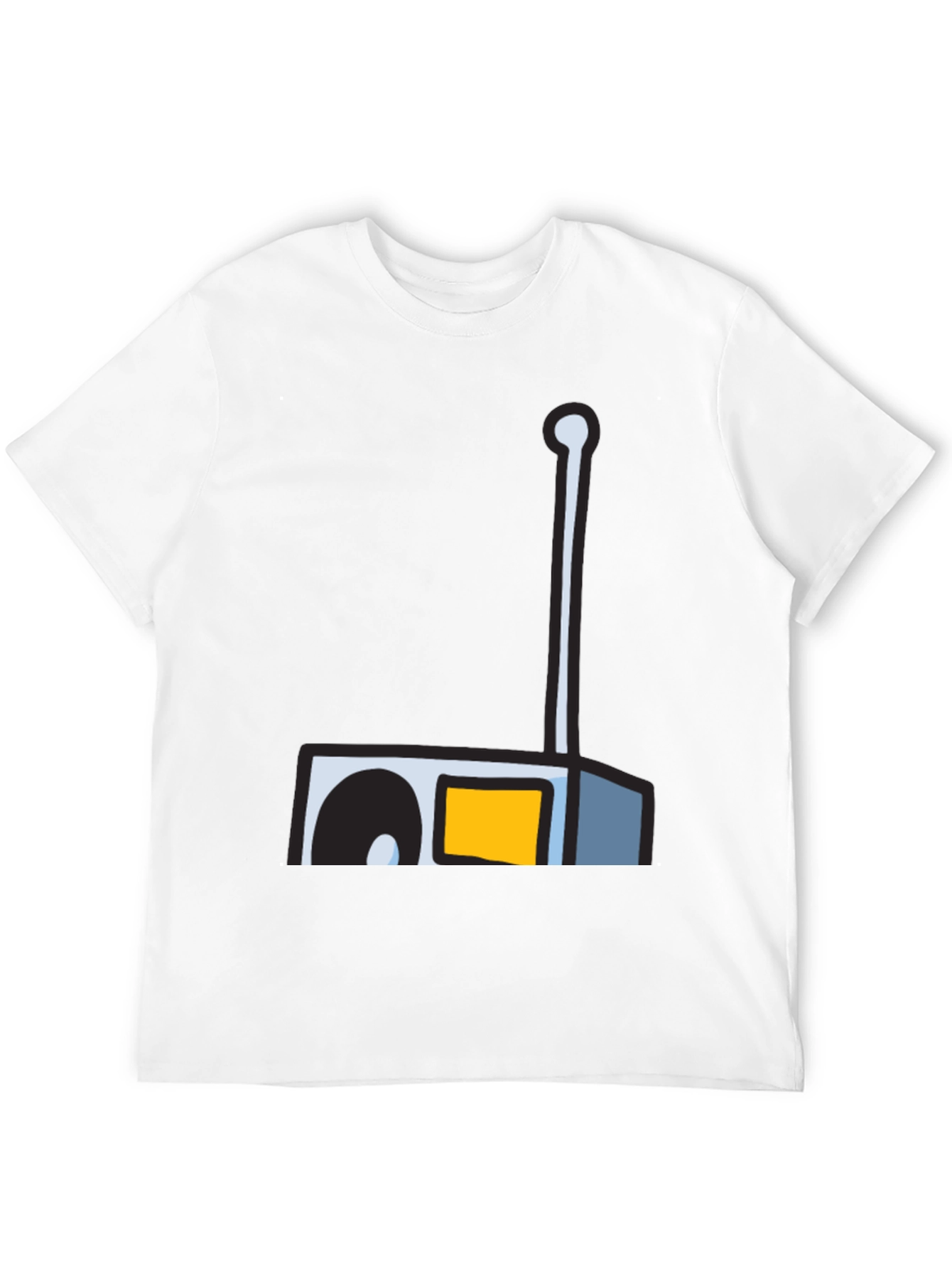 Retro Radio Graphic Tee - Black Unisex T-Shirt