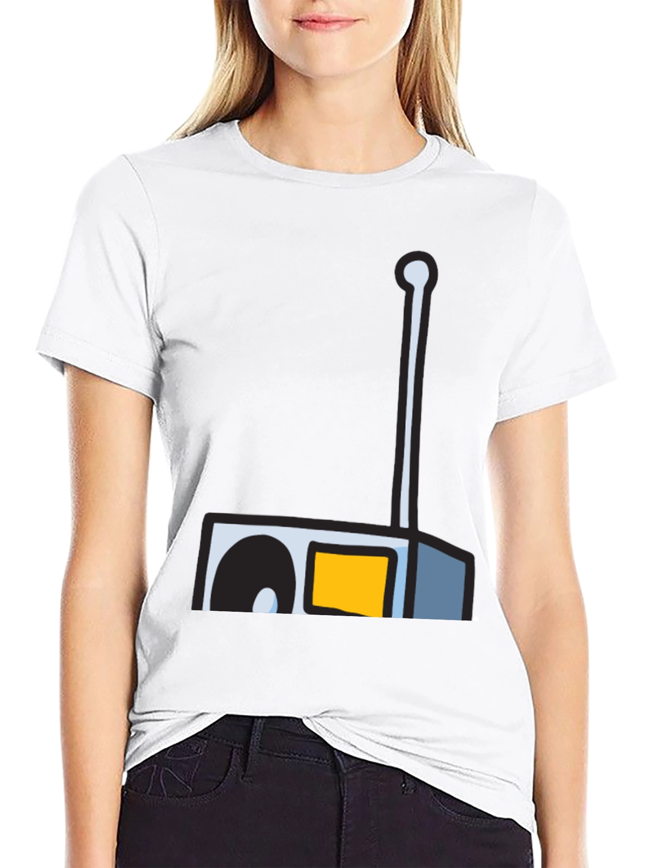 Retro Radio Graphic Tee - Black Unisex T-Shirt