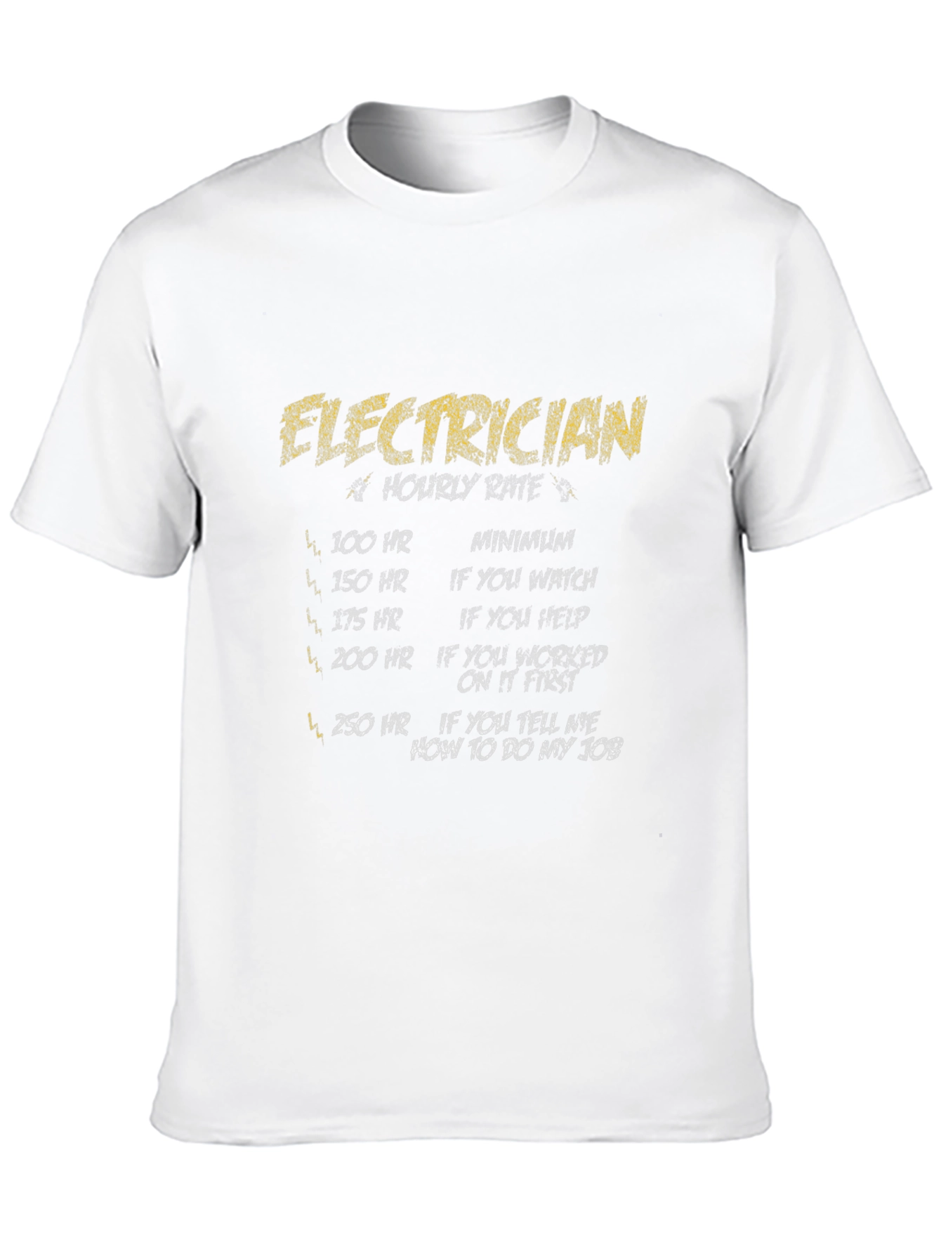 Electrician Hourly Rate Black T-Shirt