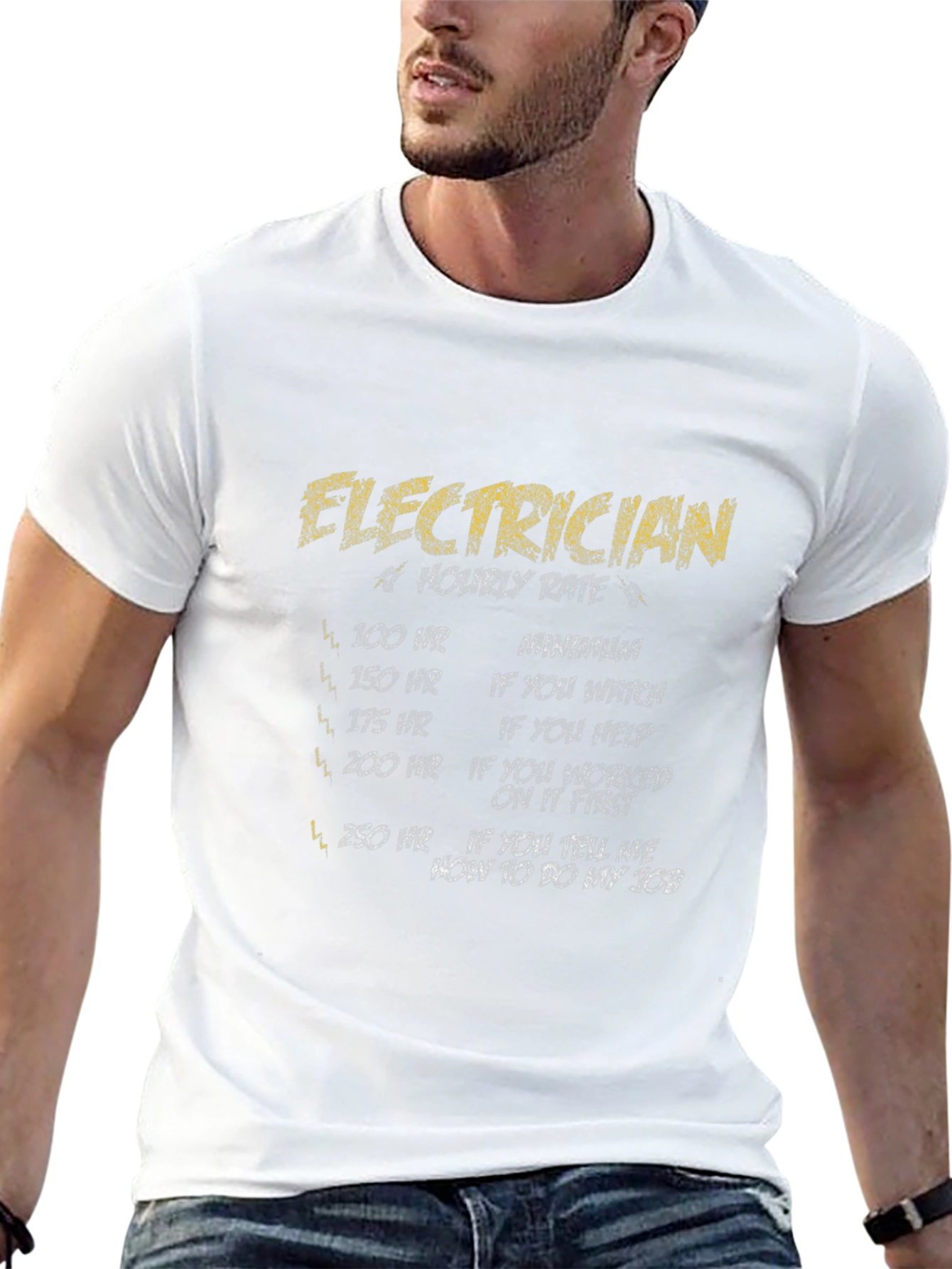 Electrician Hourly Rate Black T-Shirt