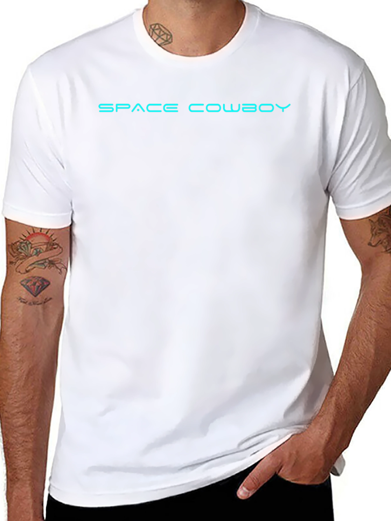 Space Cowboy Black T-Shirt - Cool Graphic Tee