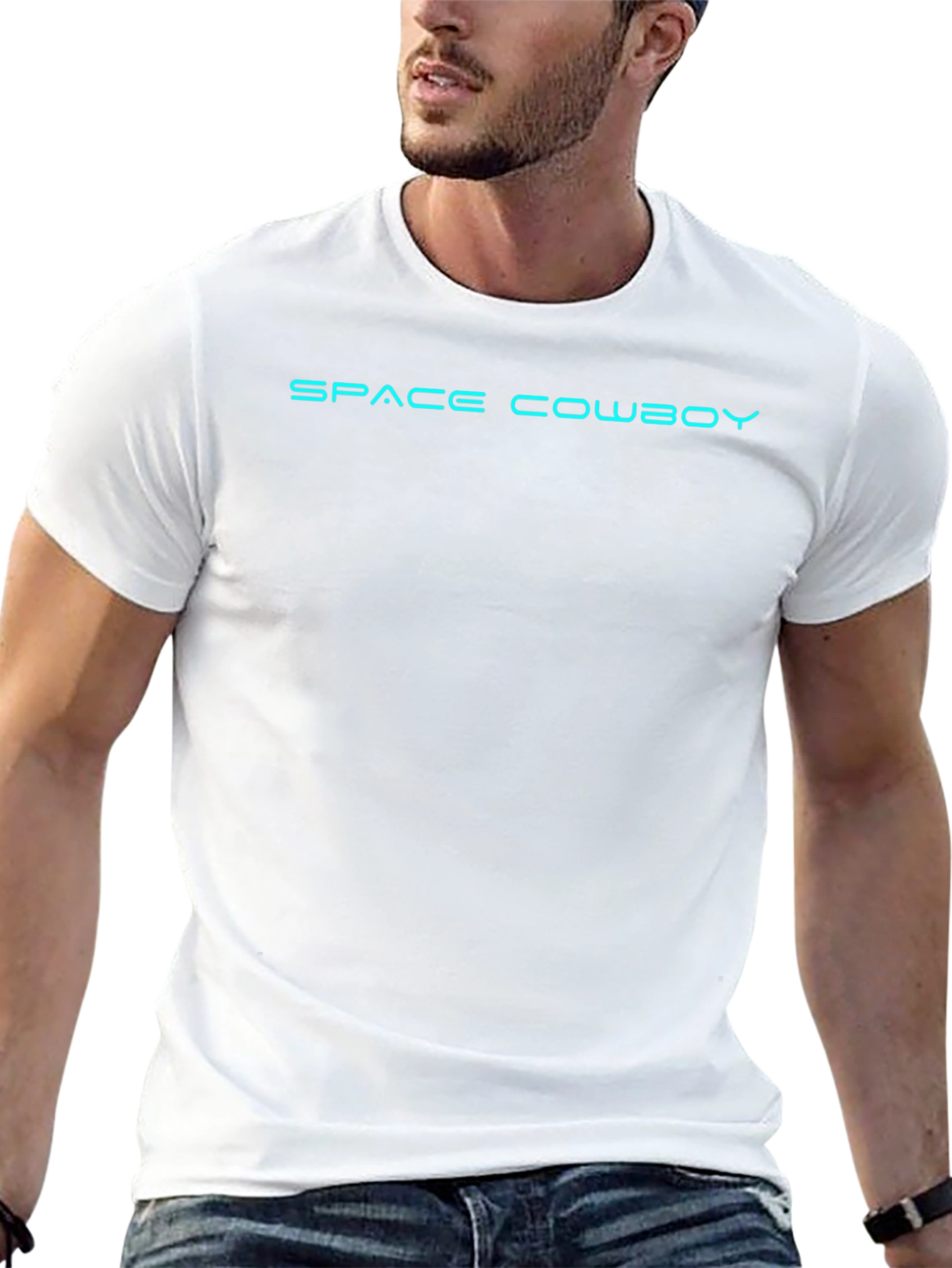 Space Cowboy Black T-Shirt - Cool Graphic Tee