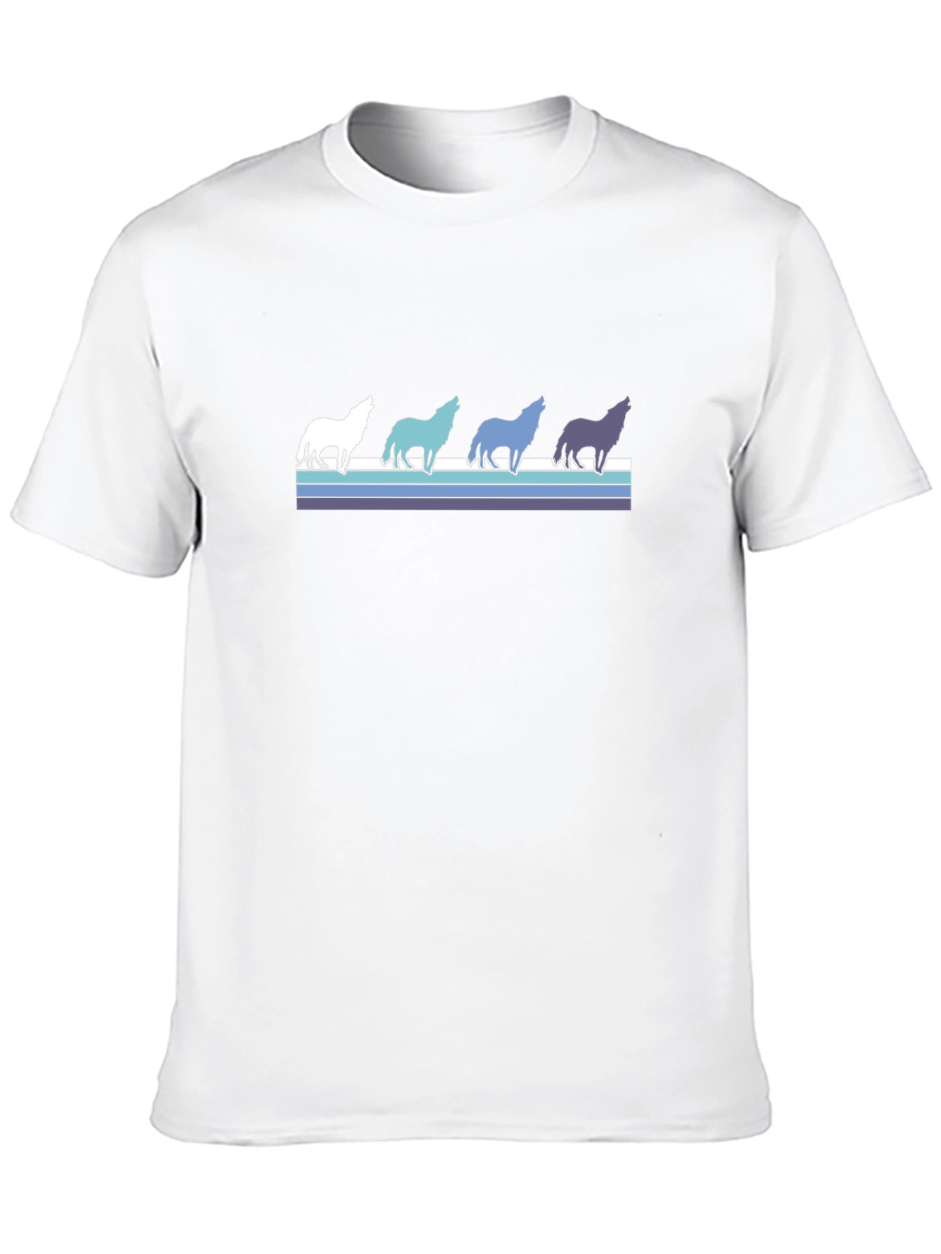 Retro Wolf Pack Graphic Tee - Black