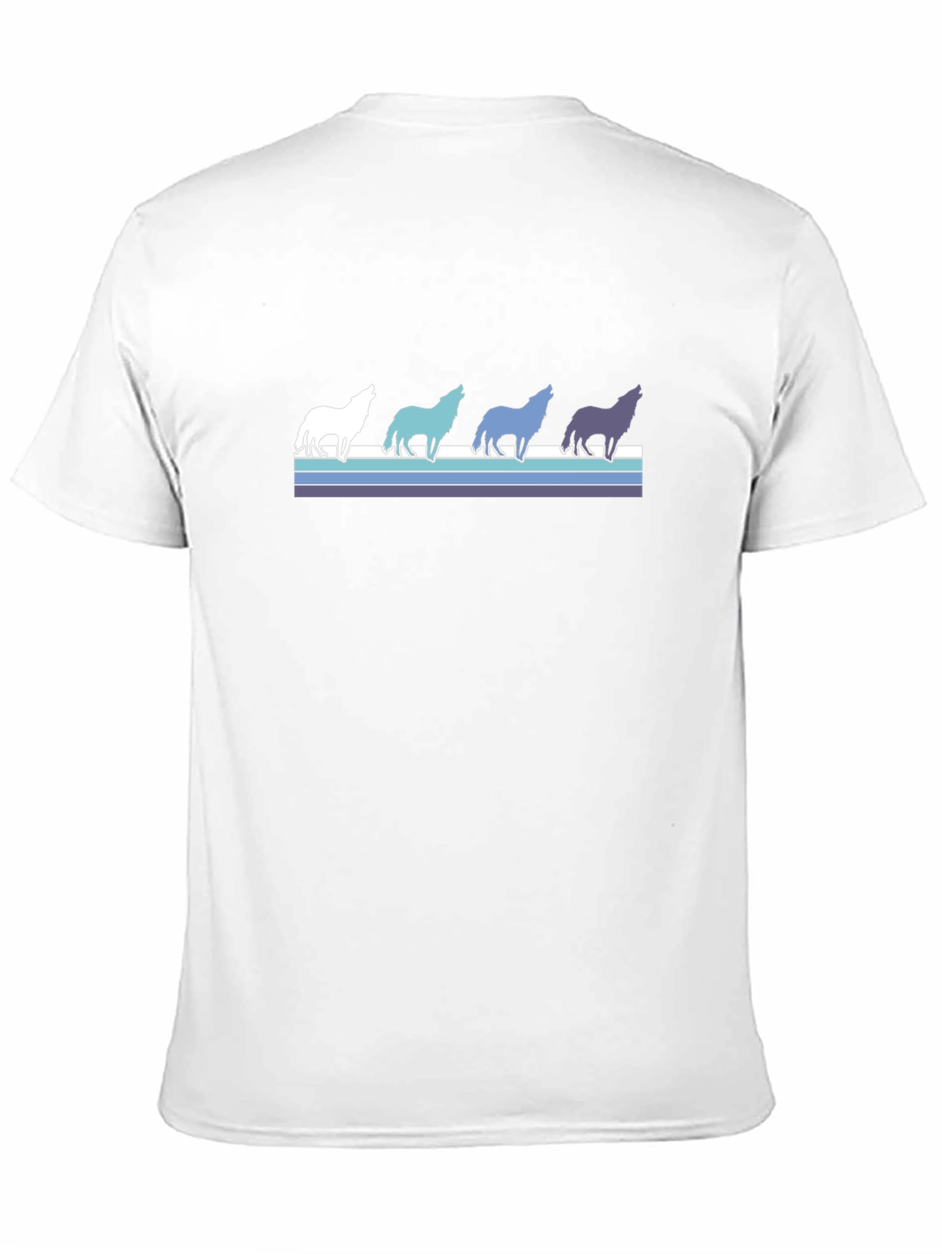 Retro Wolf Pack Graphic Tee - Black