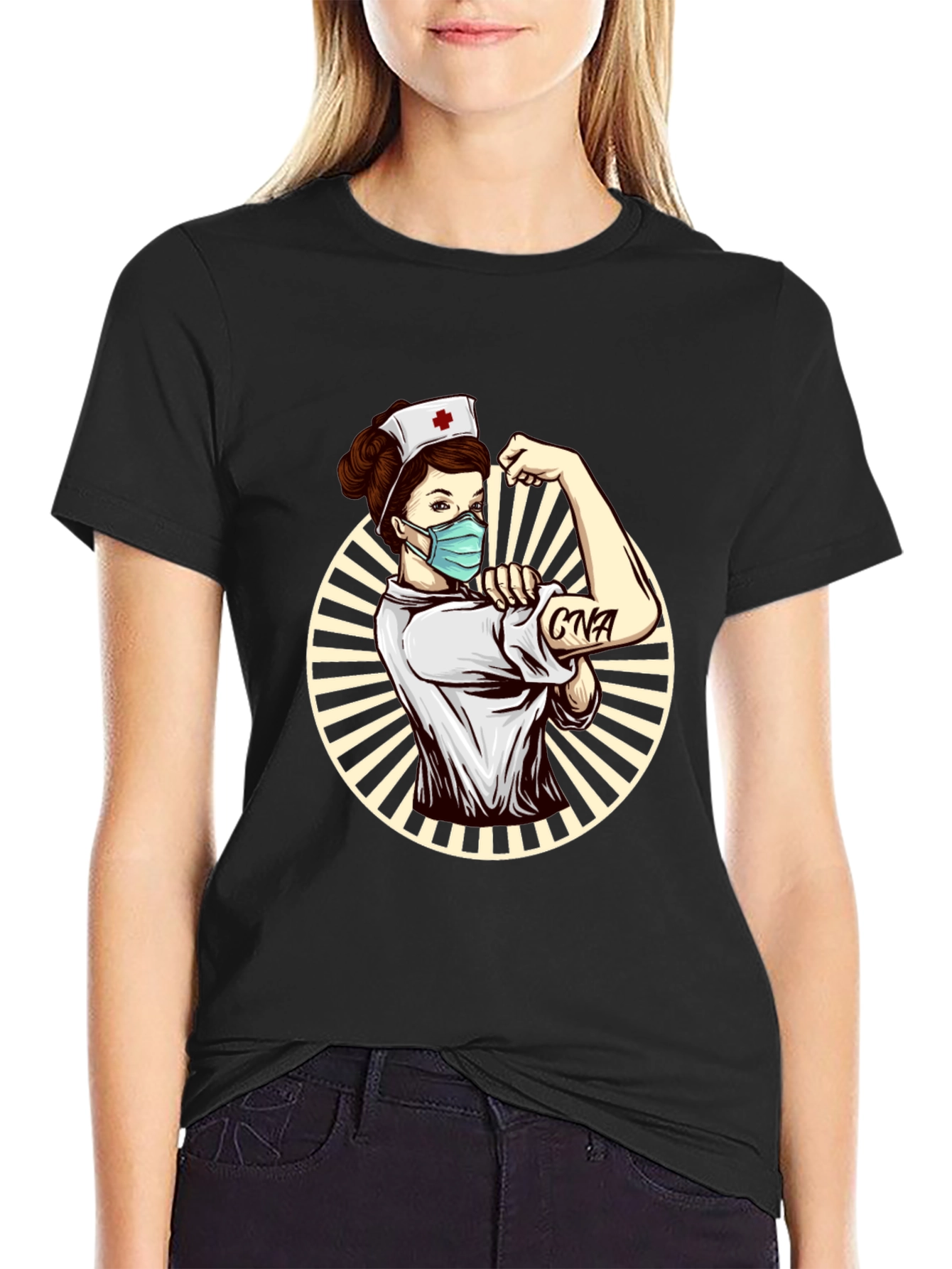 Nurse CNA Graphic T-Shirt - Strong Women Design