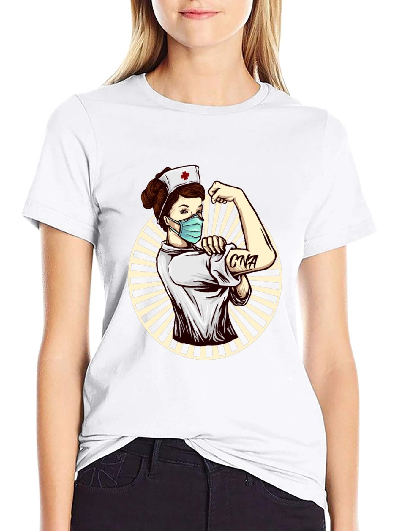 Nurse CNA Graphic T-Shirt - Strong Women Design