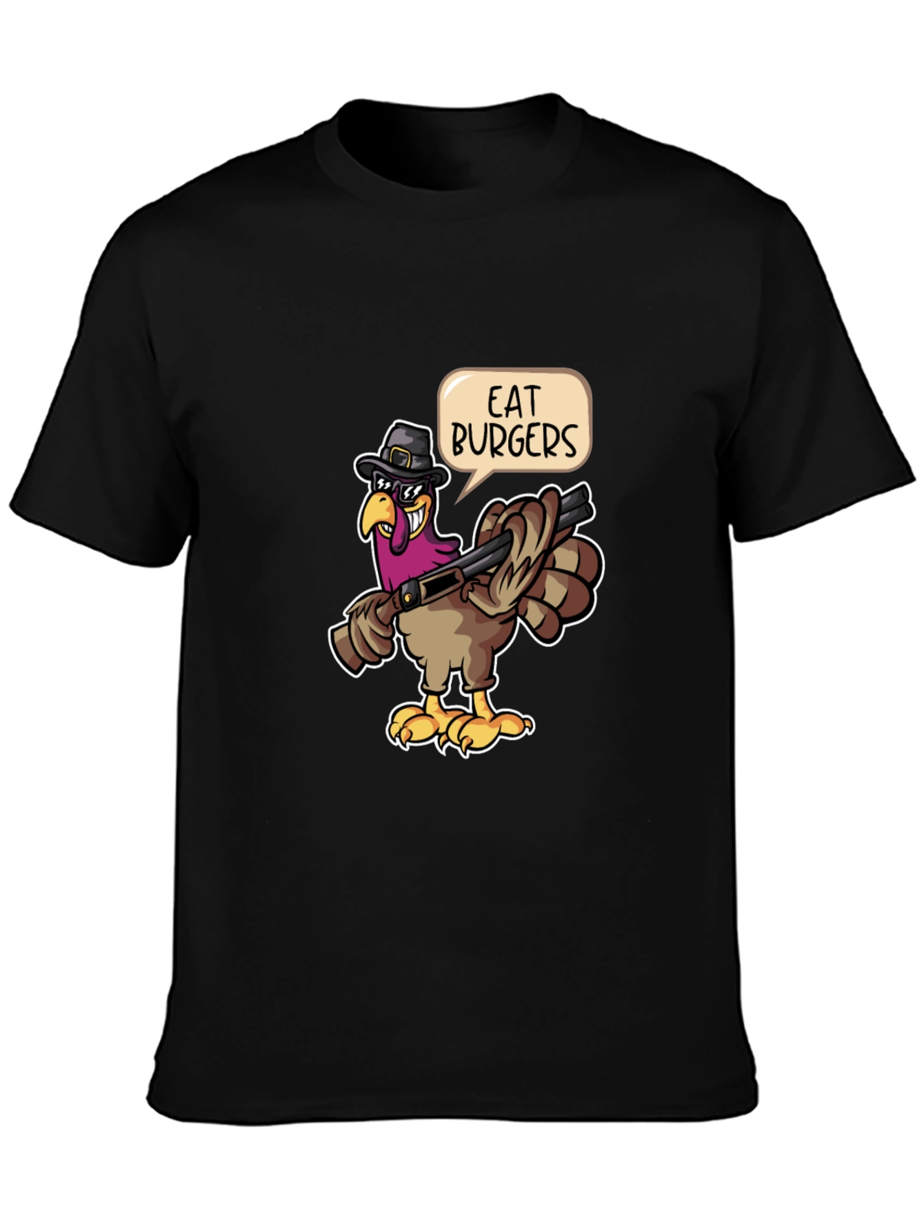 Eat Burgers Turkey T-Shirt - Thanksgiving Humor