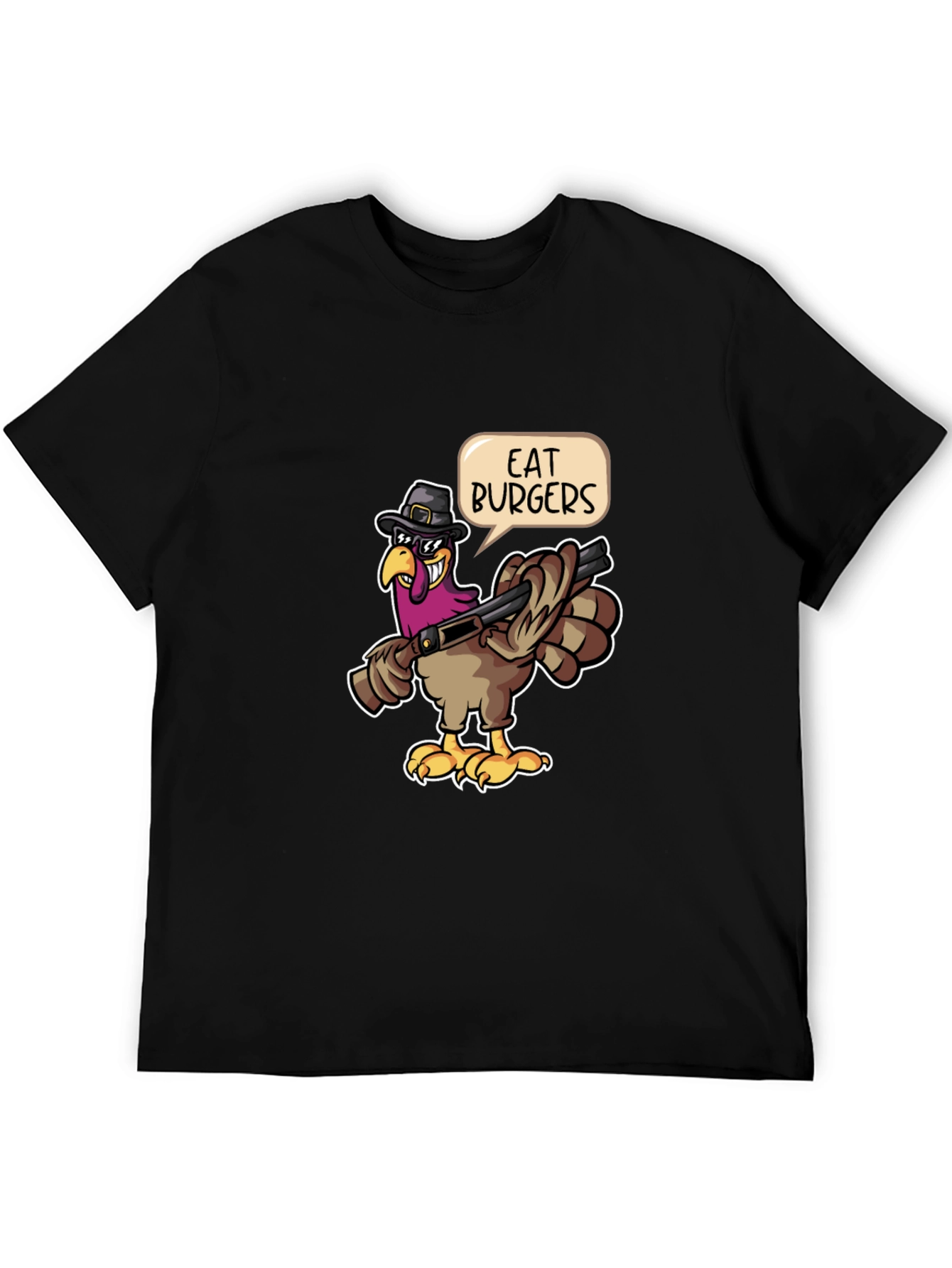 Eat Burgers Turkey T-Shirt - Thanksgiving Humor