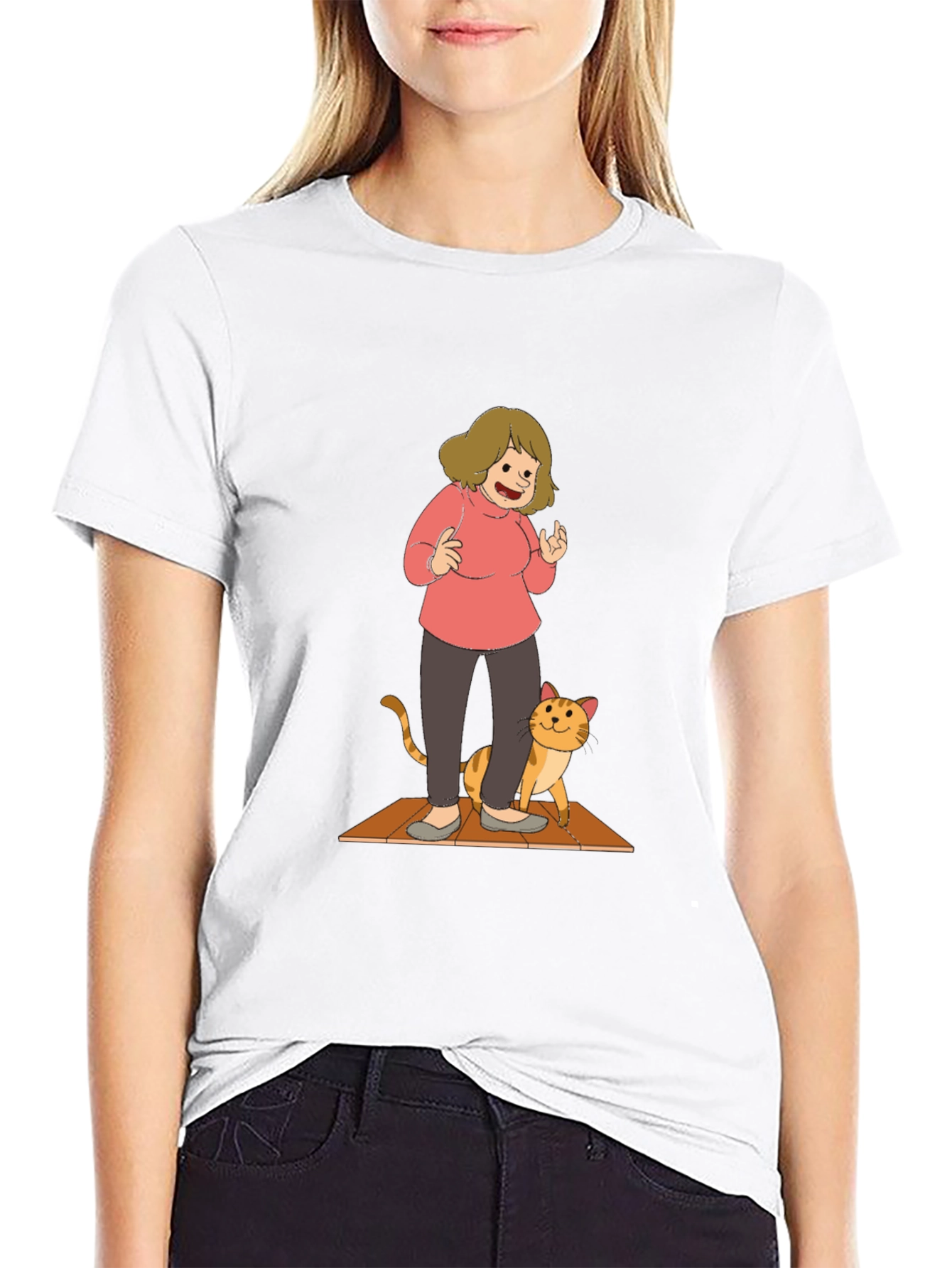 Cartoon Graphic Black T-Shirt