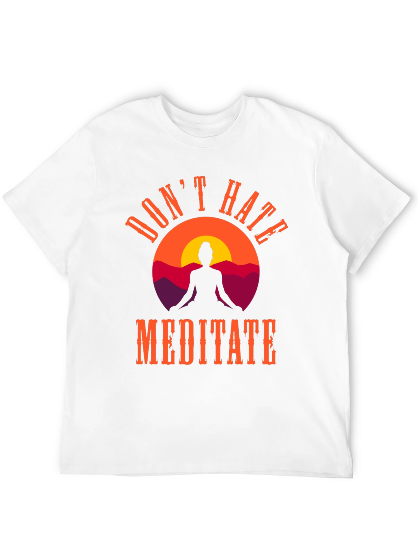 Dont Hate Meditate Graphic Tee - Black