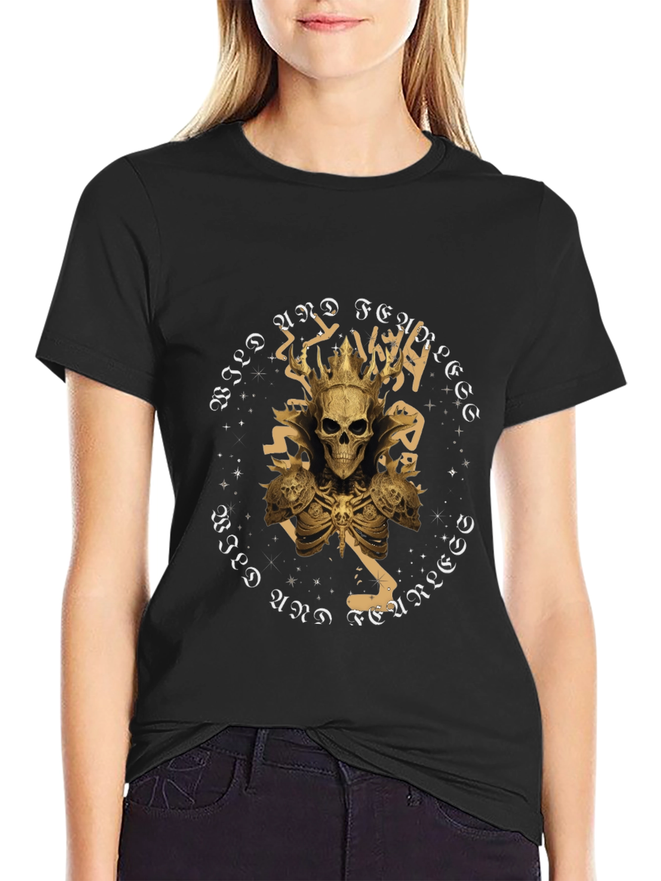 Wild & Free Skull Tee - Gothic Graphic T-Shirt