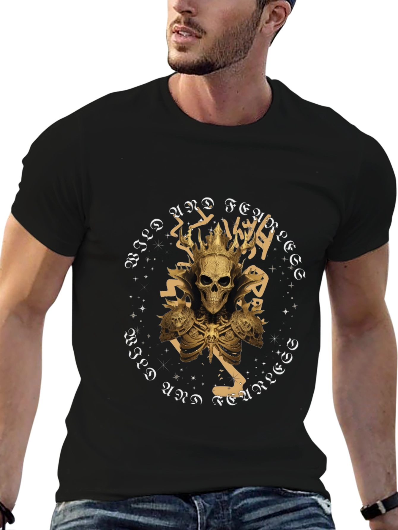 Wild & Free Skull Tee - Gothic Graphic T-Shirt