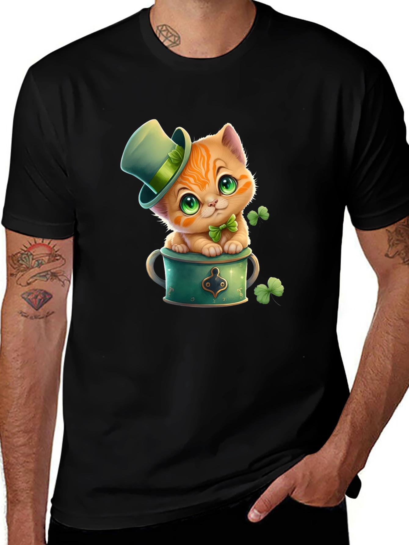 Lucky Cat St. Patricks Day T-Shirt