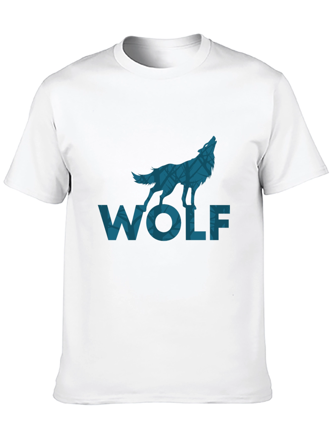 Wolf Graphic Print Black T-Shirt