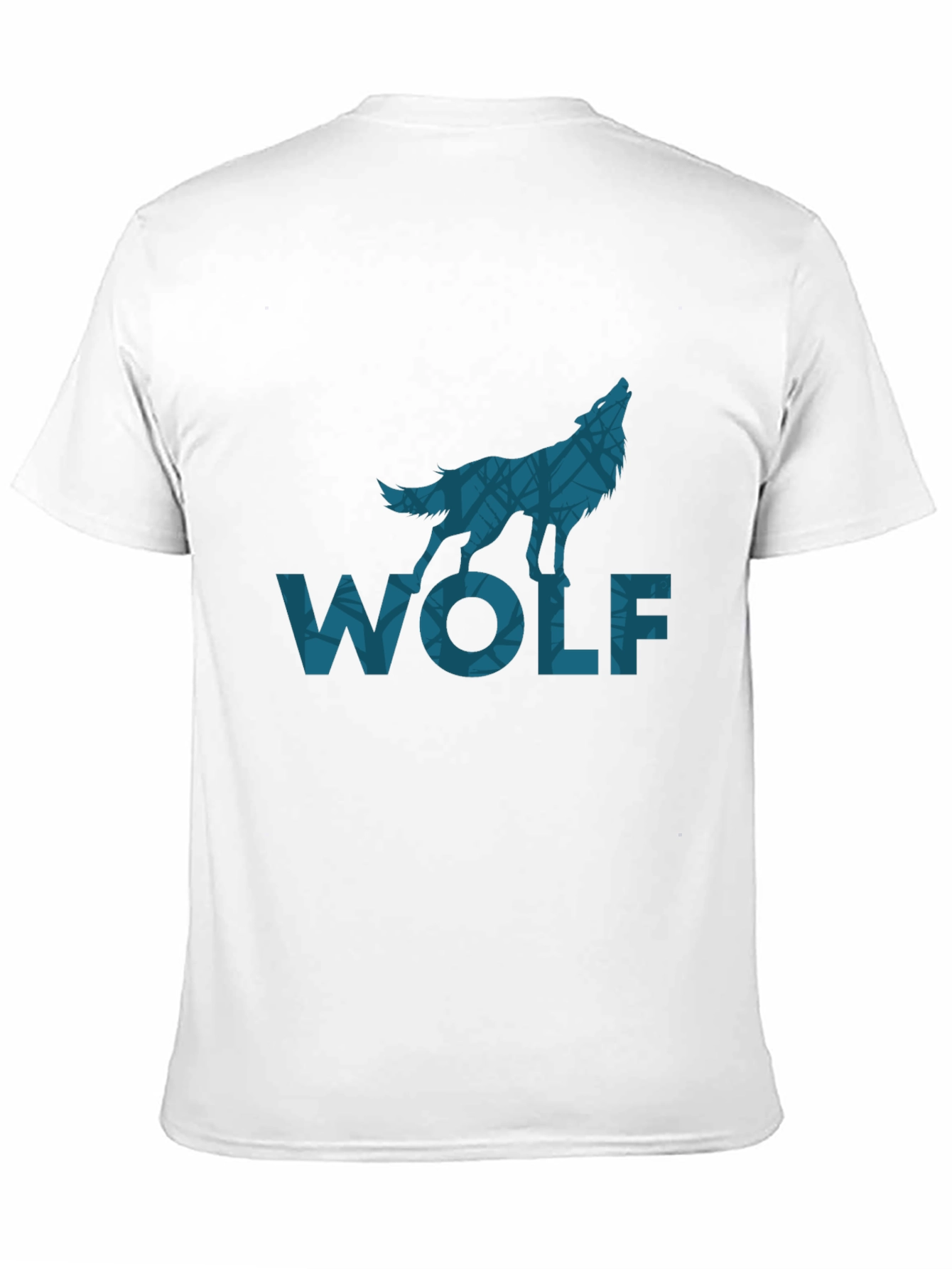 Wolf Graphic Print Black T-Shirt